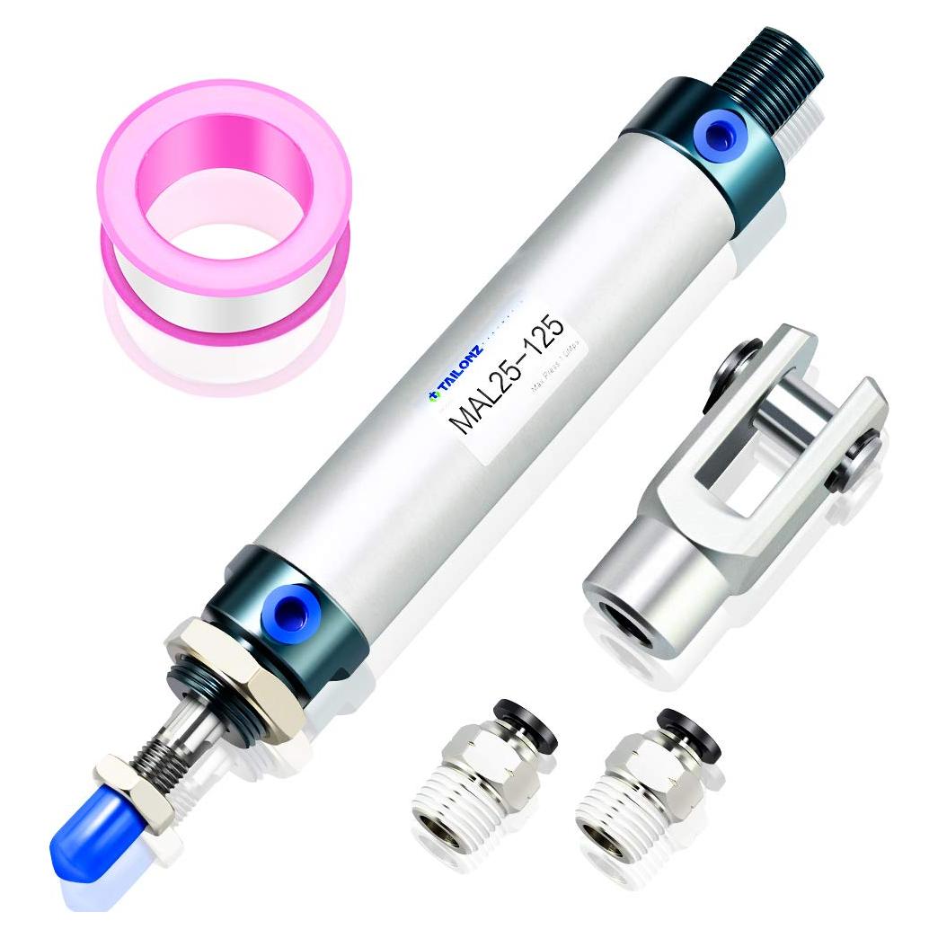 Cilindro de Aire TAILONZ 25mm Diámetro 125mm Carrera Doble