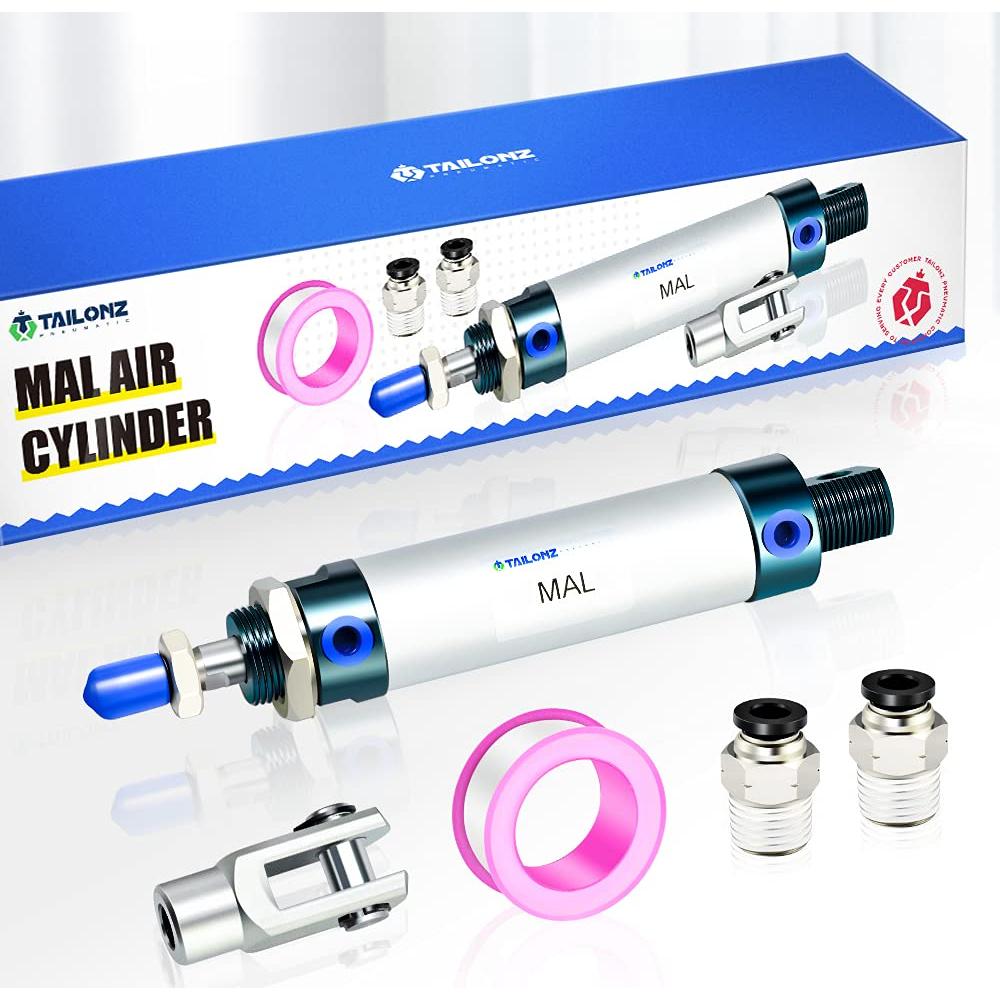 Cilindro de Aire TAILONZ 25mm Diámetro 125mm Carrera Doble