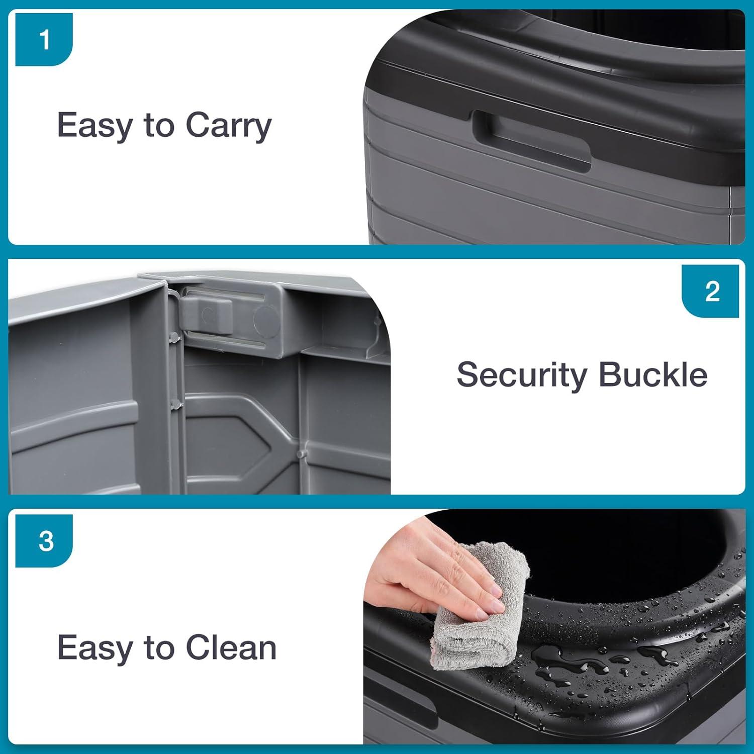 Inodoro Portátil TRIPTIPS Extra Grande Plegable para Camping