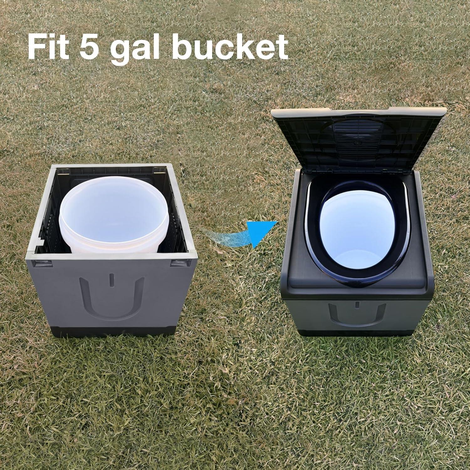 Inodoro Portátil TRIPTIPS Extra Grande Plegable para Camping