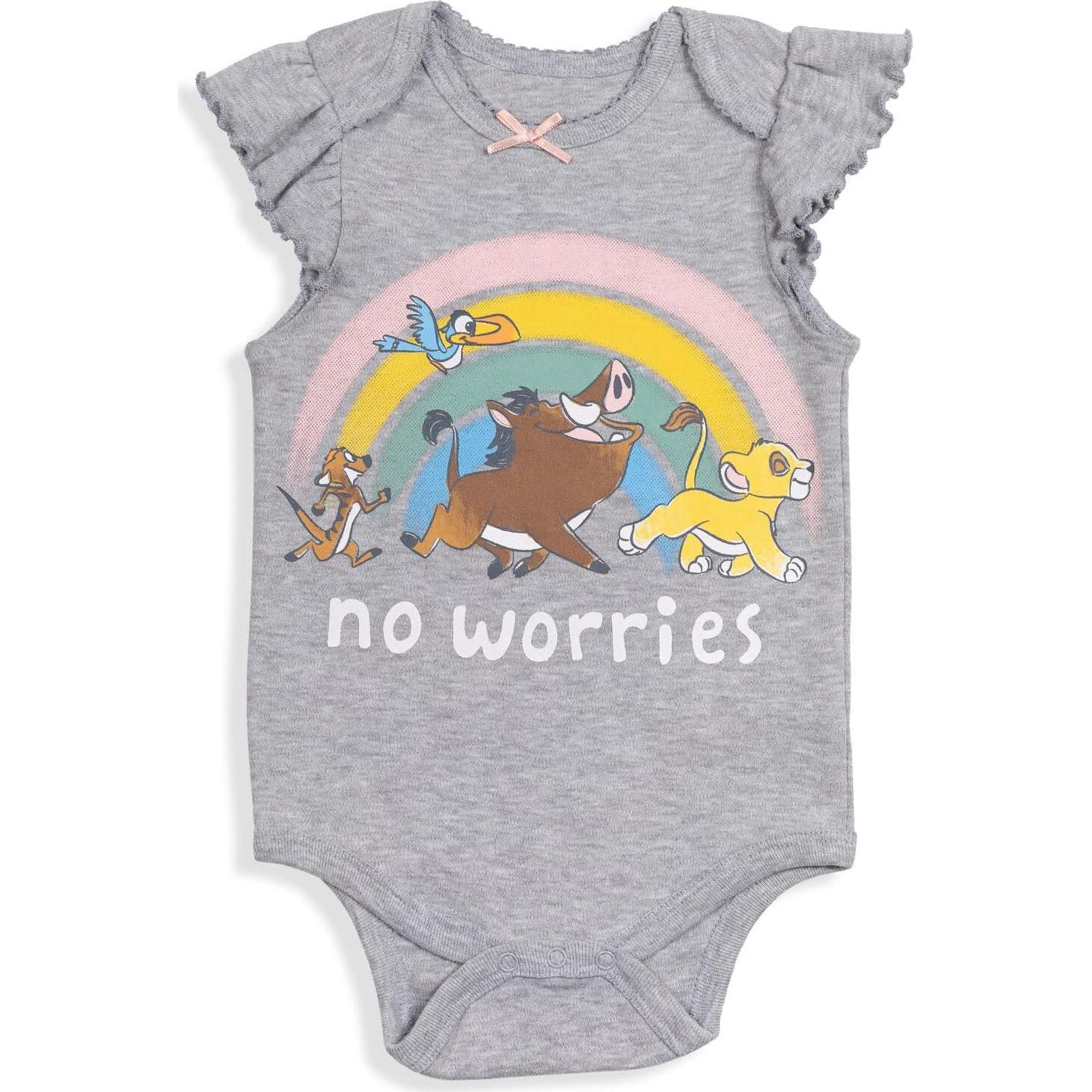 Paquete de 5 Bodies Disney para Bebés Niñas 0-3 Meses