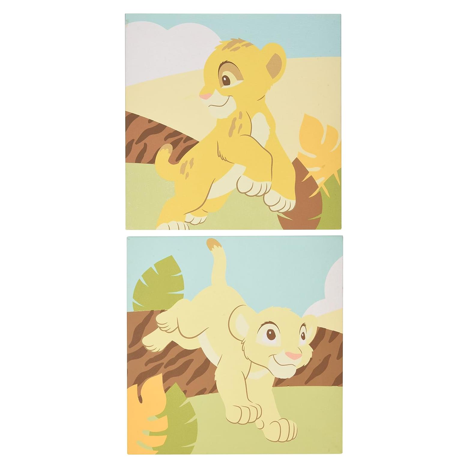 Arte de Pared Disney Rey León 10x10 cm - 2 Piezas