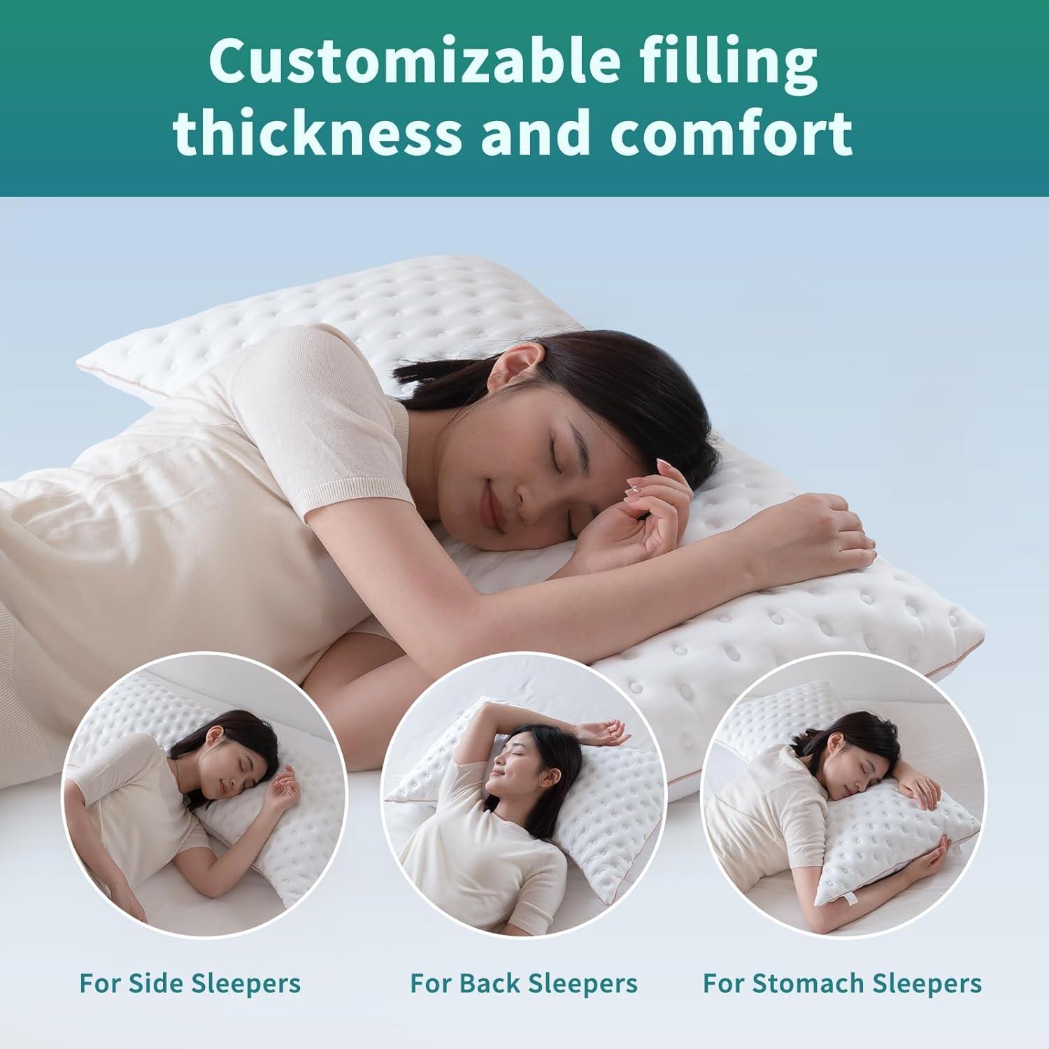 Almohada Queen YZ HOME Espuma Viscoelástica Ajustable Blanca