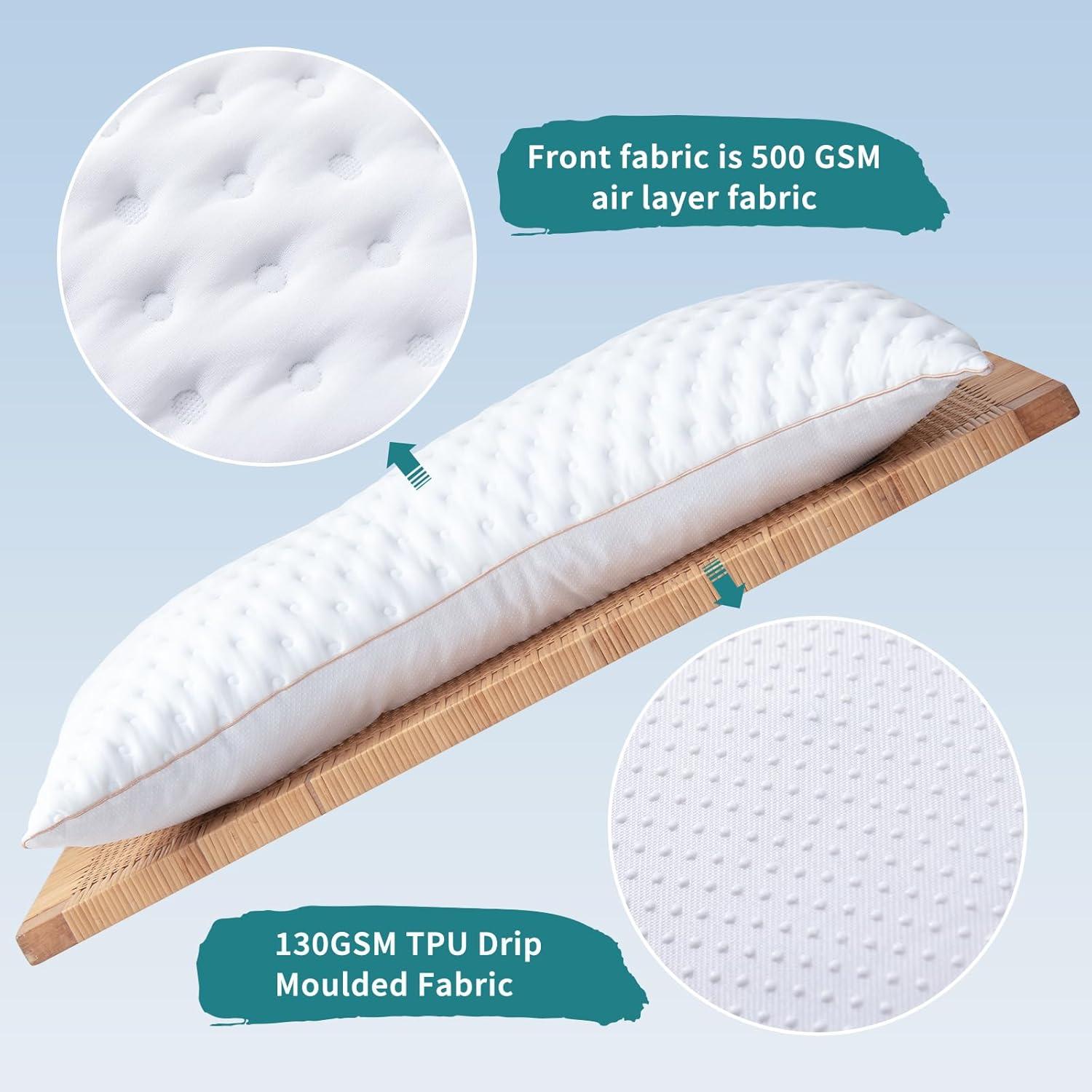 Almohada Queen YZ HOME Espuma Viscoelástica Ajustable Blanca