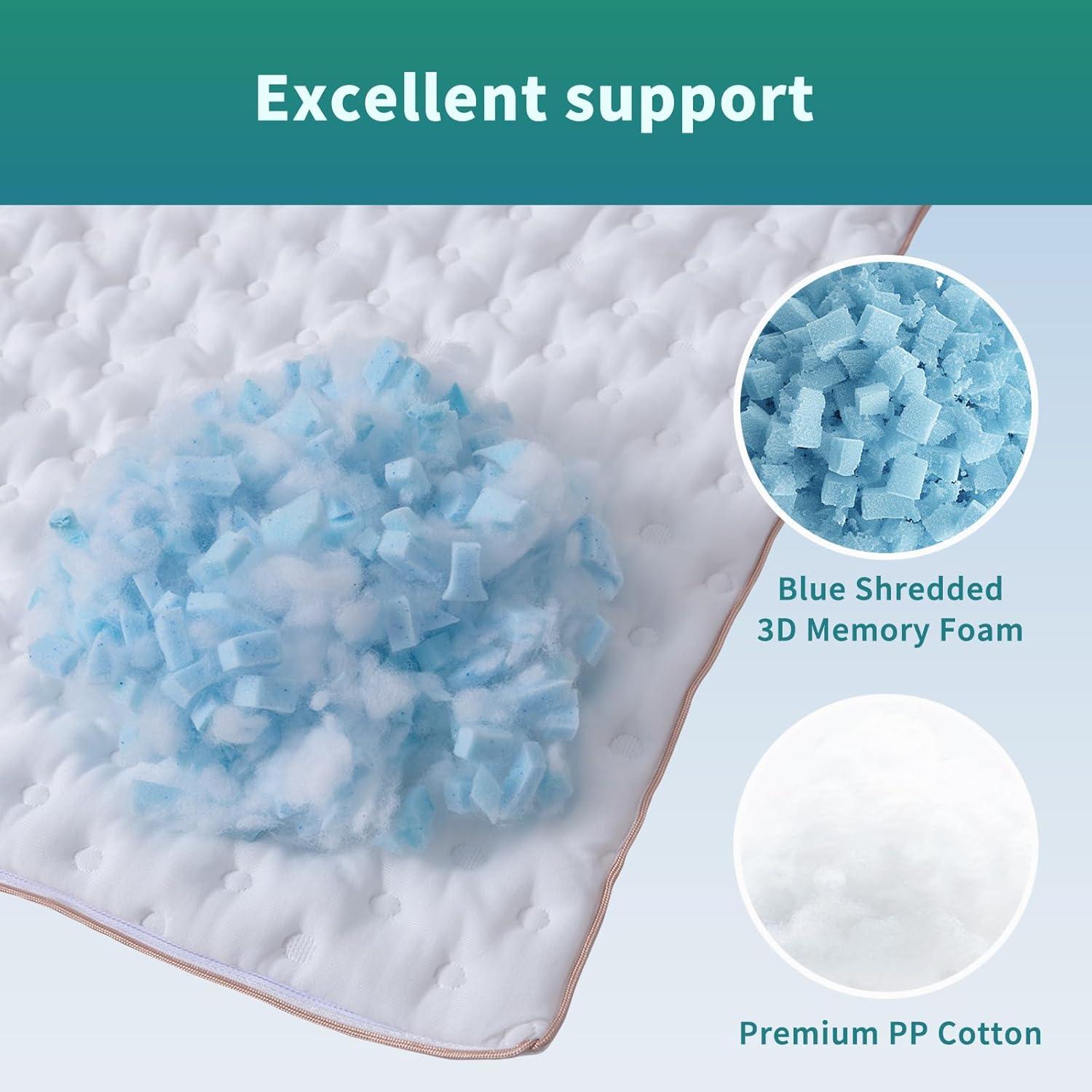 Almohada Queen YZ HOME Espuma Viscoelástica Ajustable Blanca