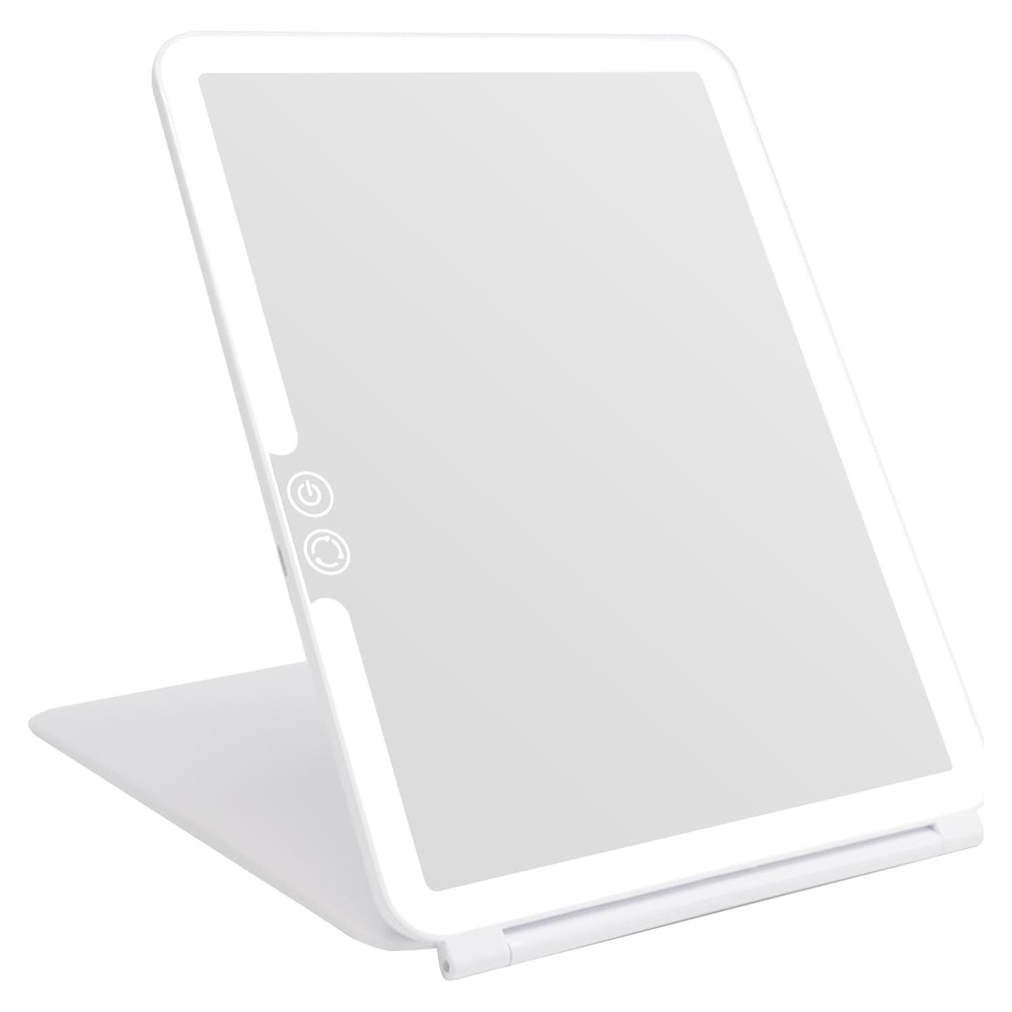 Espejo de Maquillaje Iluminado deweisn 25.5x19cm Plegable USB