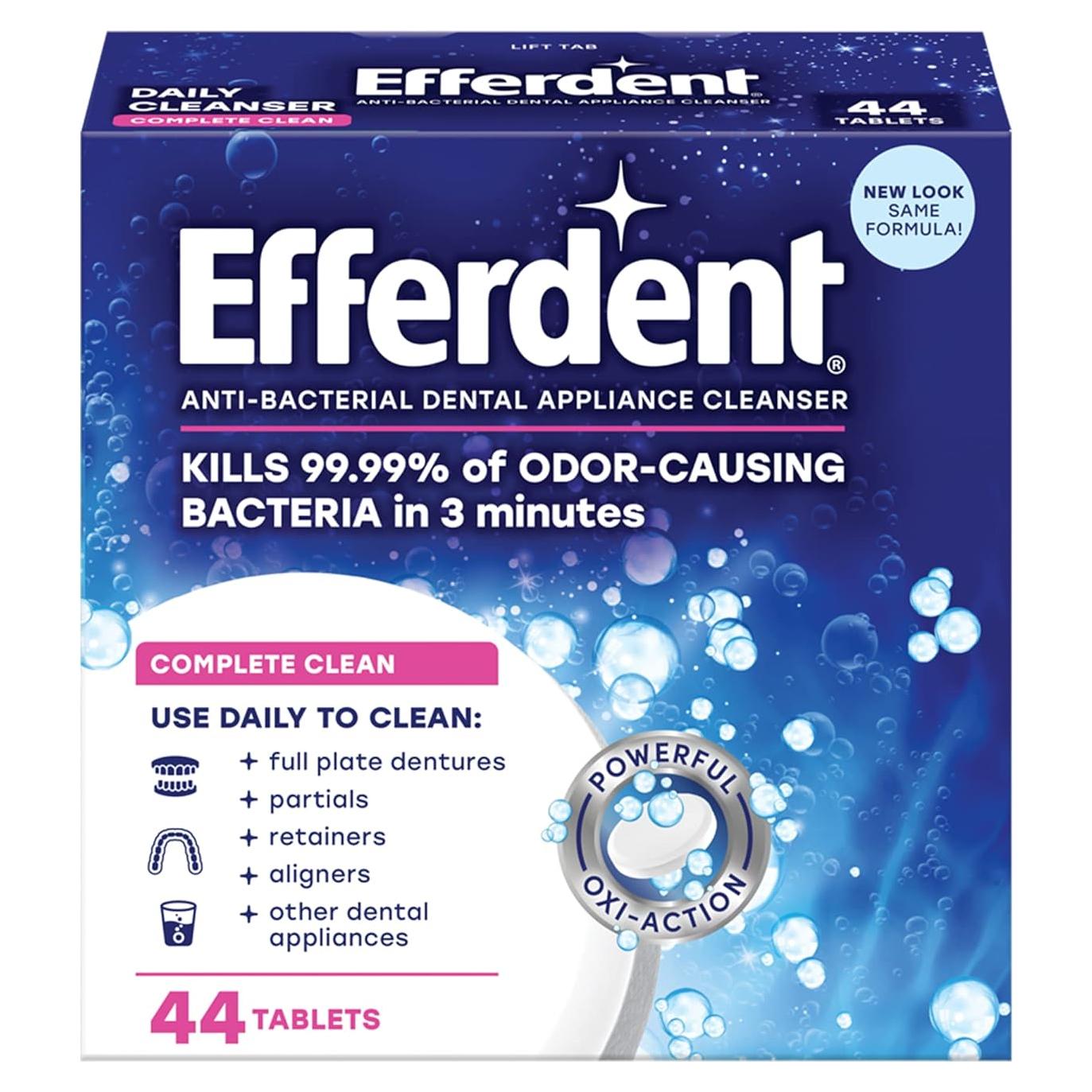 Tabletas Limpiadoras Efferdent 44 Tabletas 5 en 1