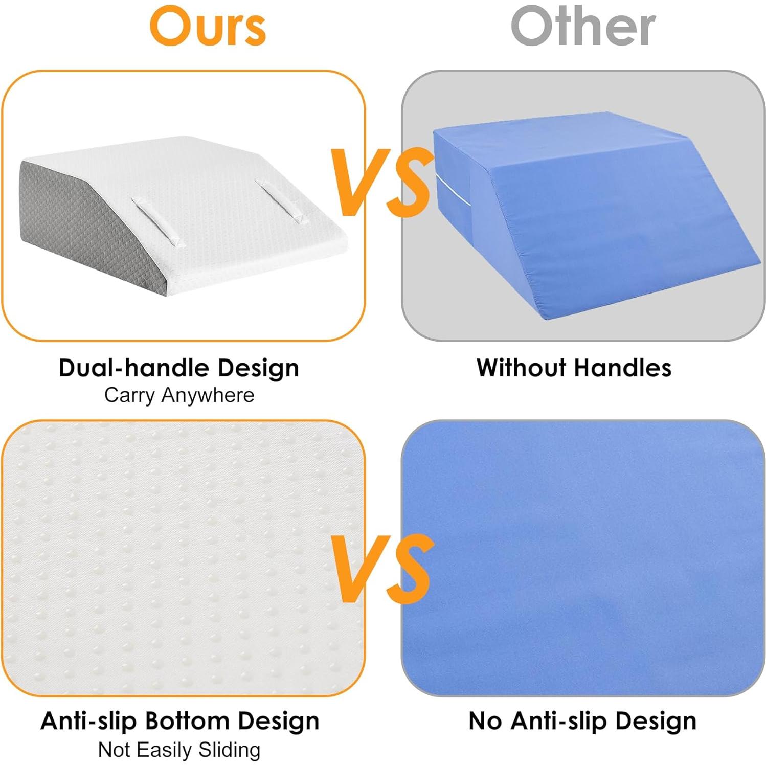 Almohada de Elevación de Piernas Ruqmuis 20 cm Alivio Dolor