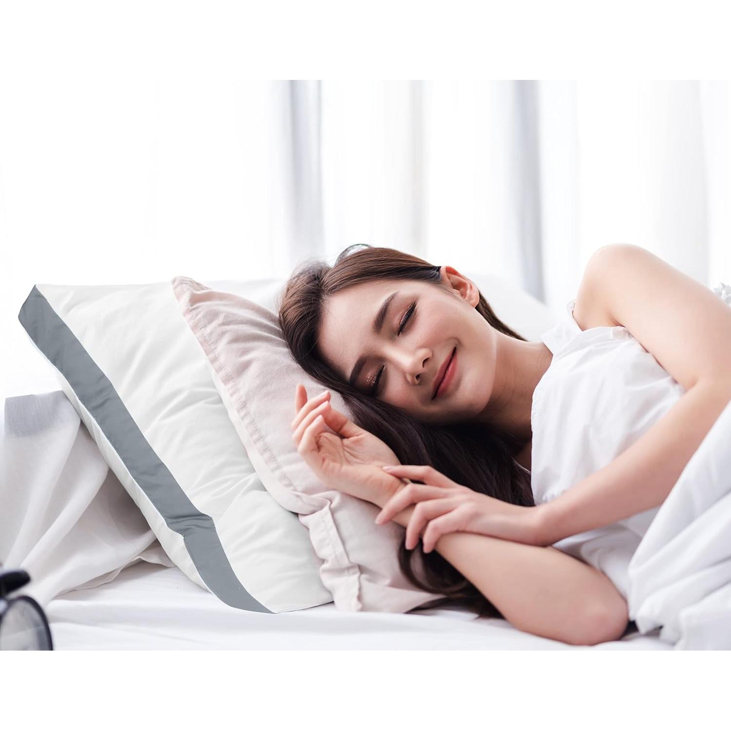 Almohadas Utopia Bedding Queen Juego de 2 Gris Refrigerantes