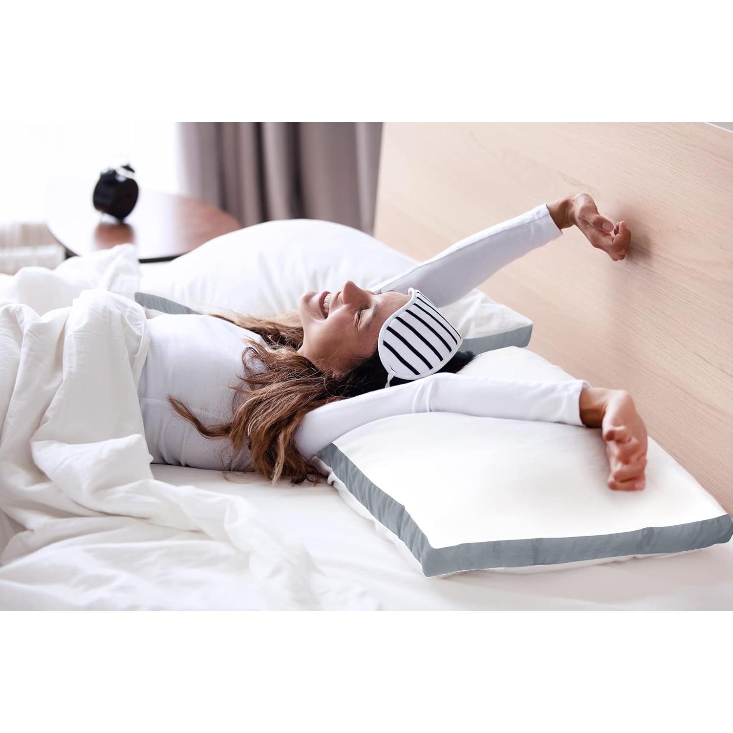 Almohadas Utopia Bedding Queen Juego de 2 Gris Refrigerantes