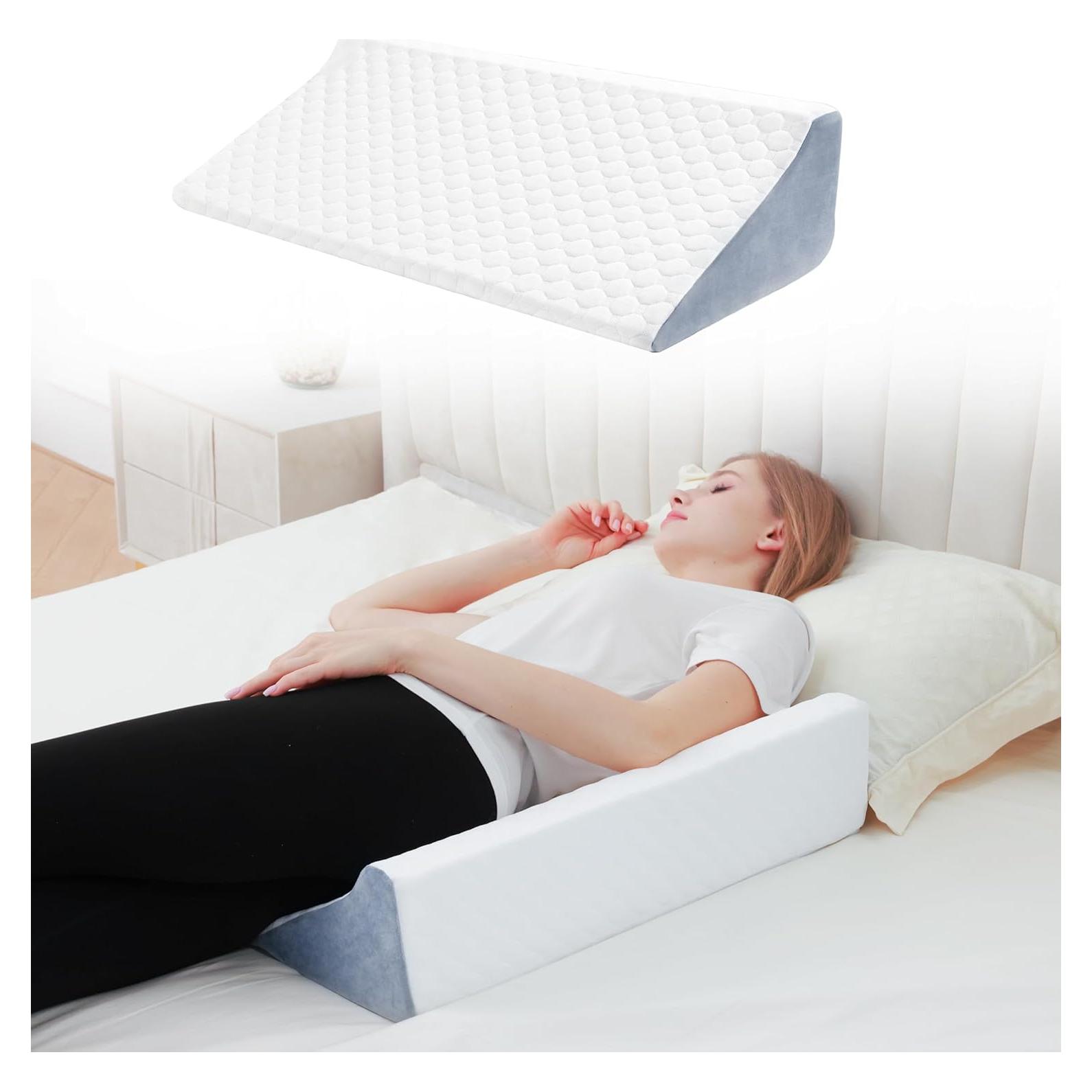 Cojín en cuña Flyxunfri para dormir y soporte lumbar