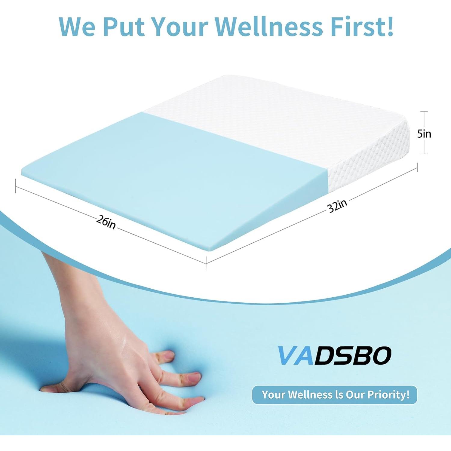 Cojín en cuña VADSBO 12,7 cm gris ergonómico