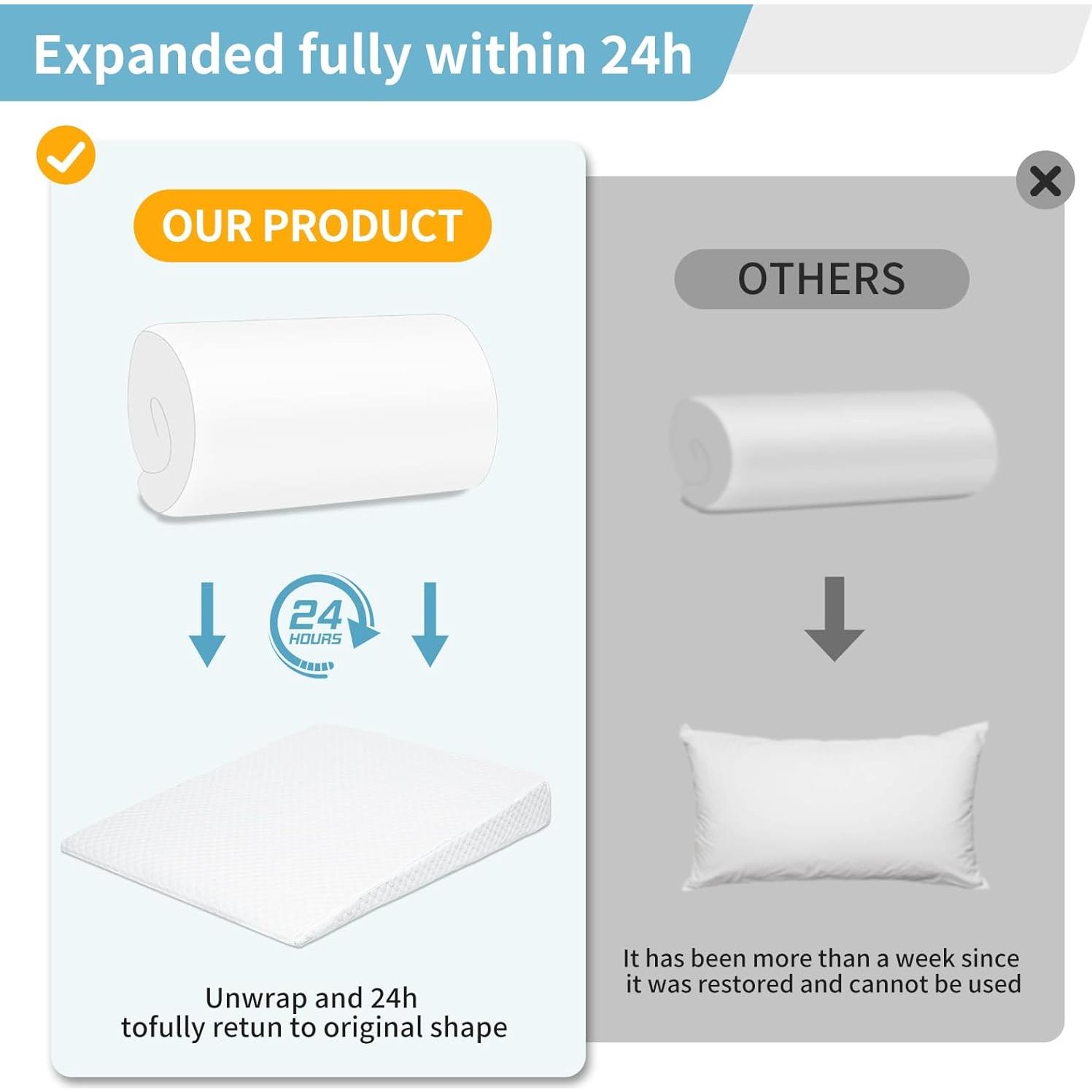 Cojín en cuña VADSBO 12,7 cm gris ergonómico