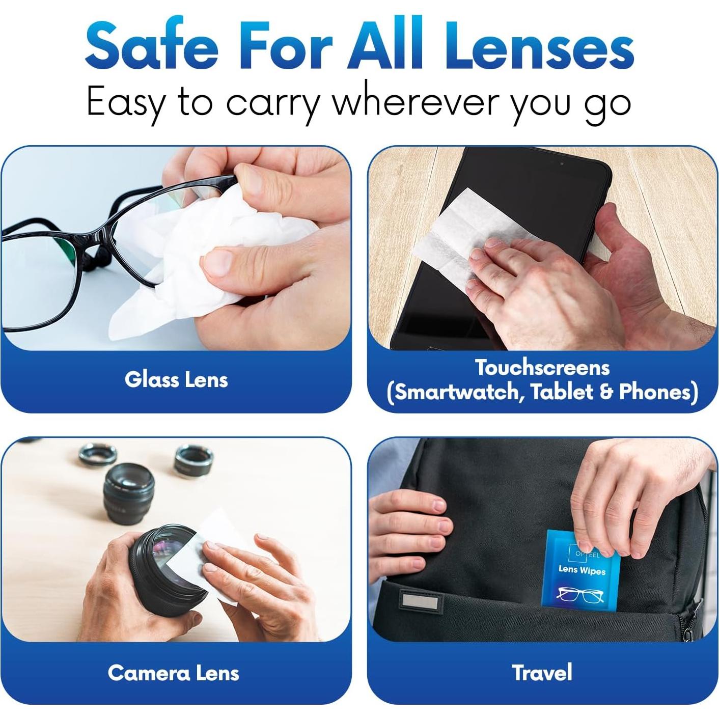 Toallitas de limpieza para lentes Opteel 500 unidades