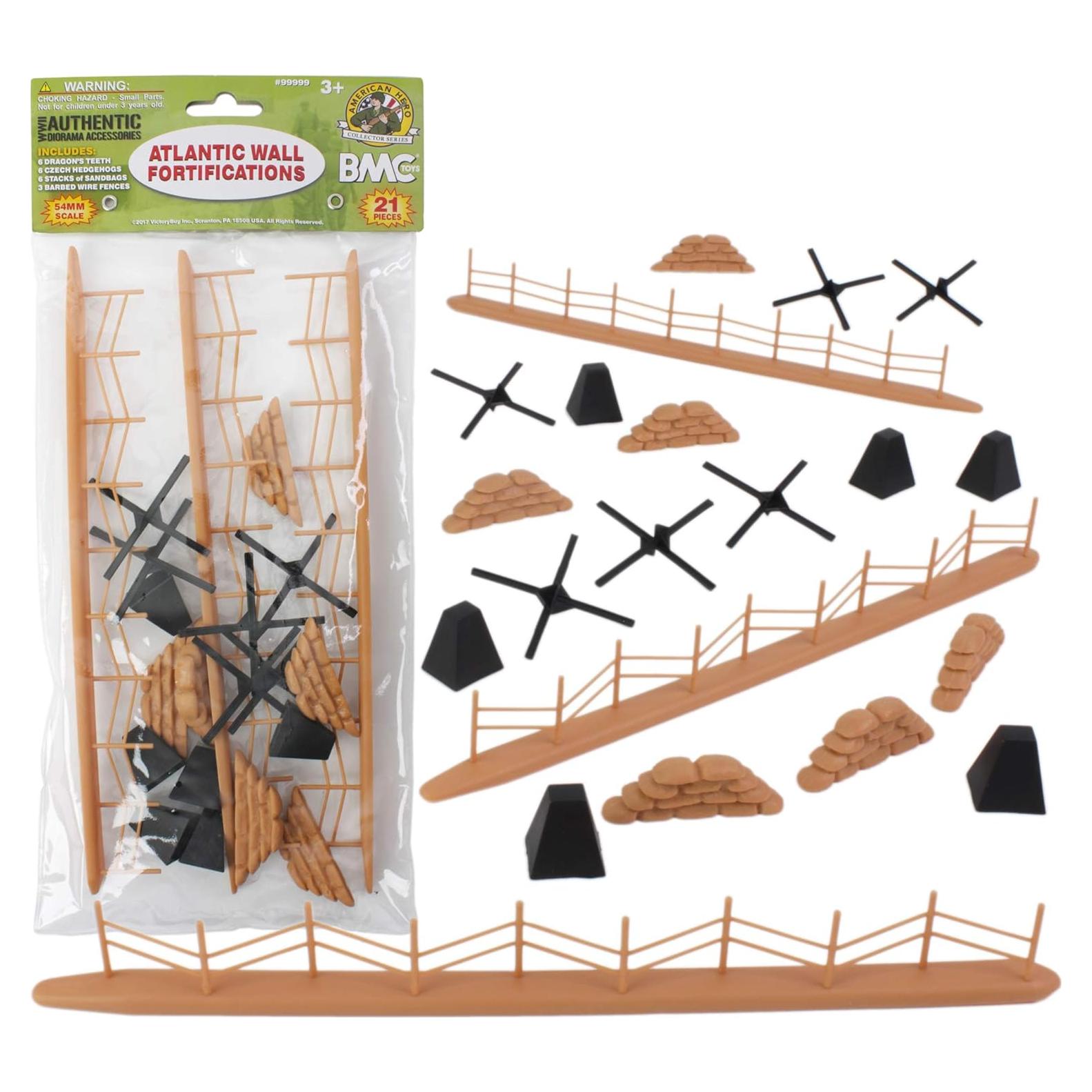 Set de Accesorios BMC Muro Atlántico WW2 21 Piezas