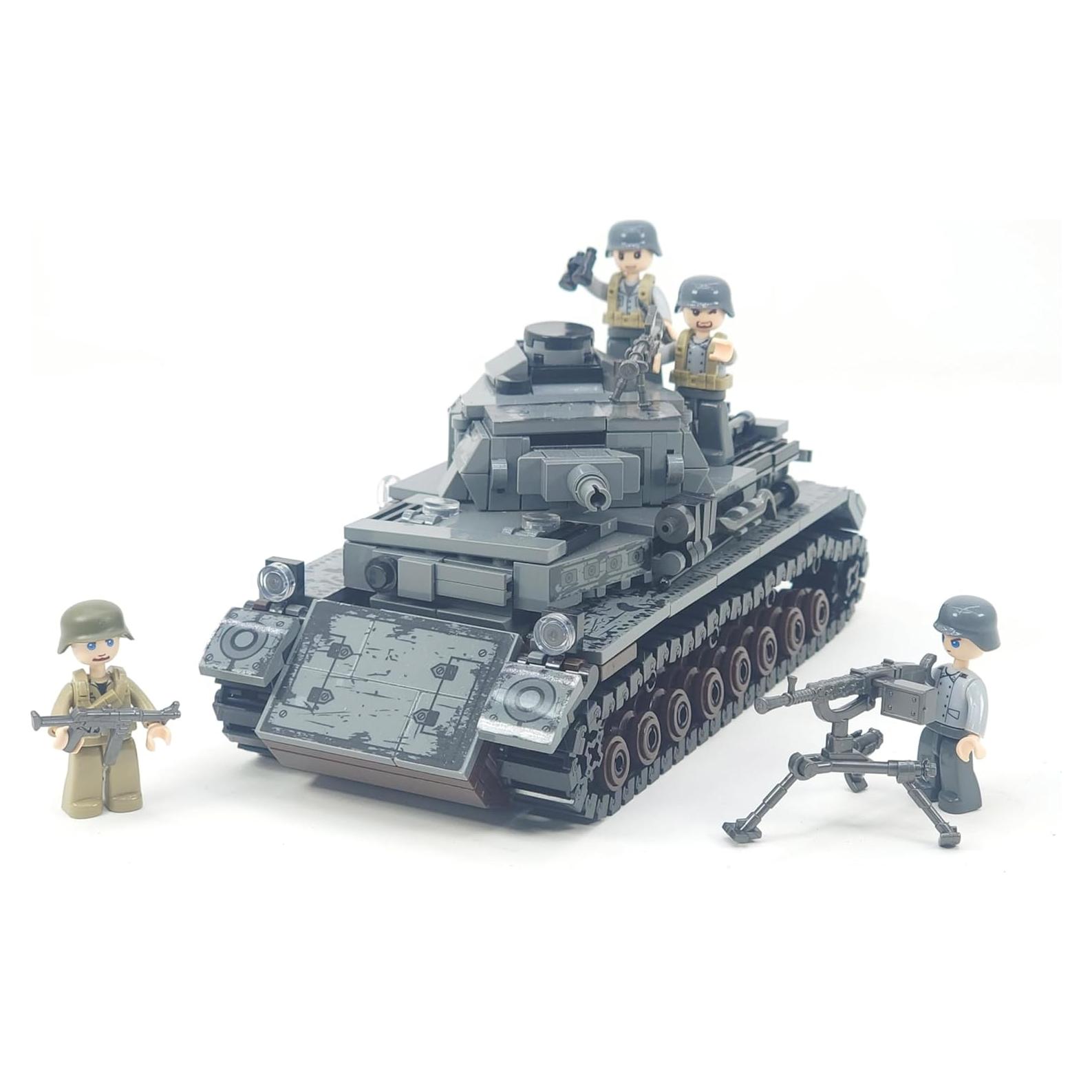 Set de Bloques de Construcción Tanque Panzer IV General Jim 596 Piezas