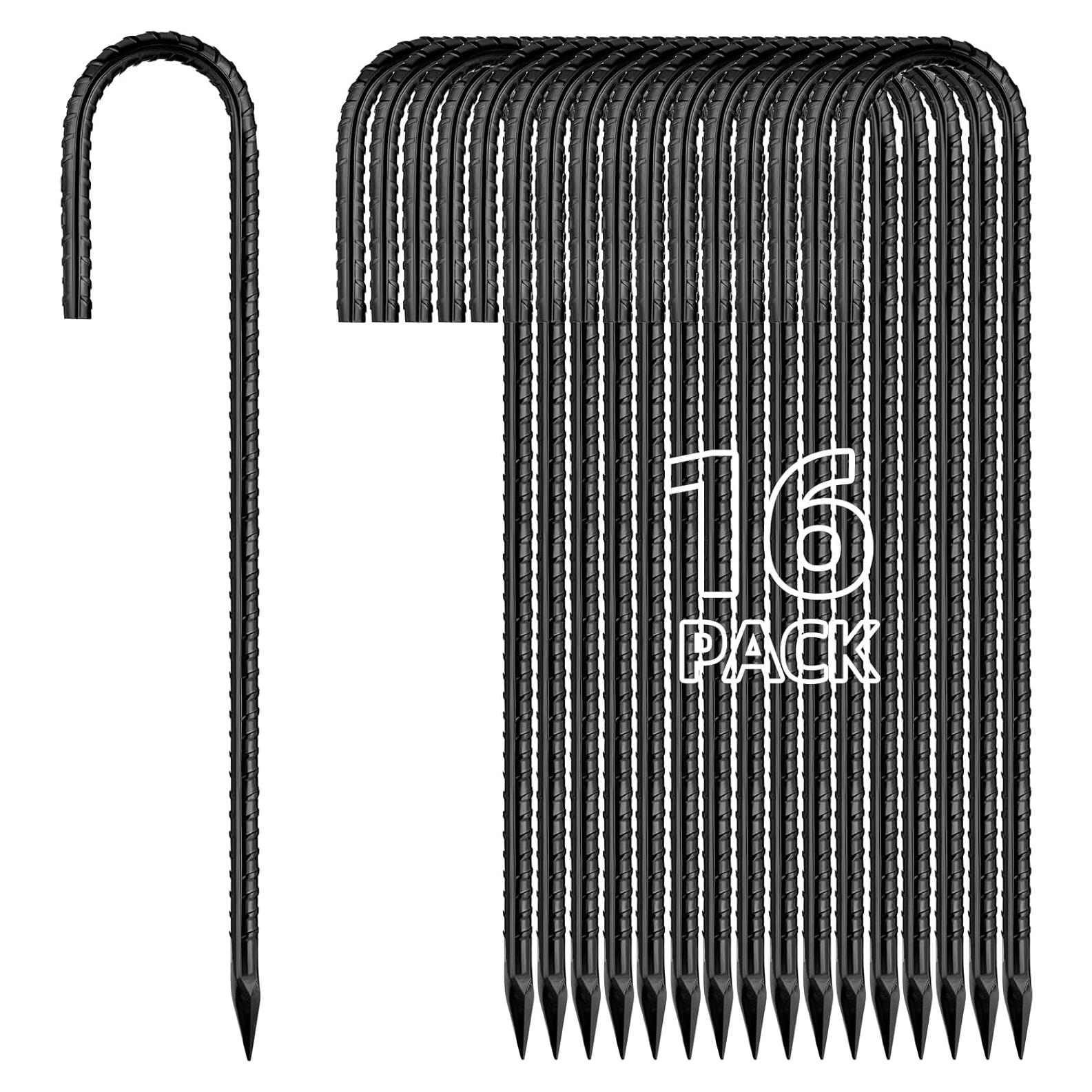 Estacas de Rebar Besitu 30,48 cm Paquete de 16 Estacas de Metal