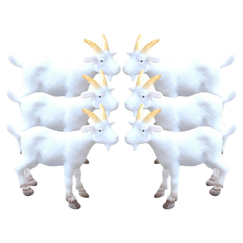 Figuritas de Cabra Mini NUOBESTY 6pcs Animales Realistas