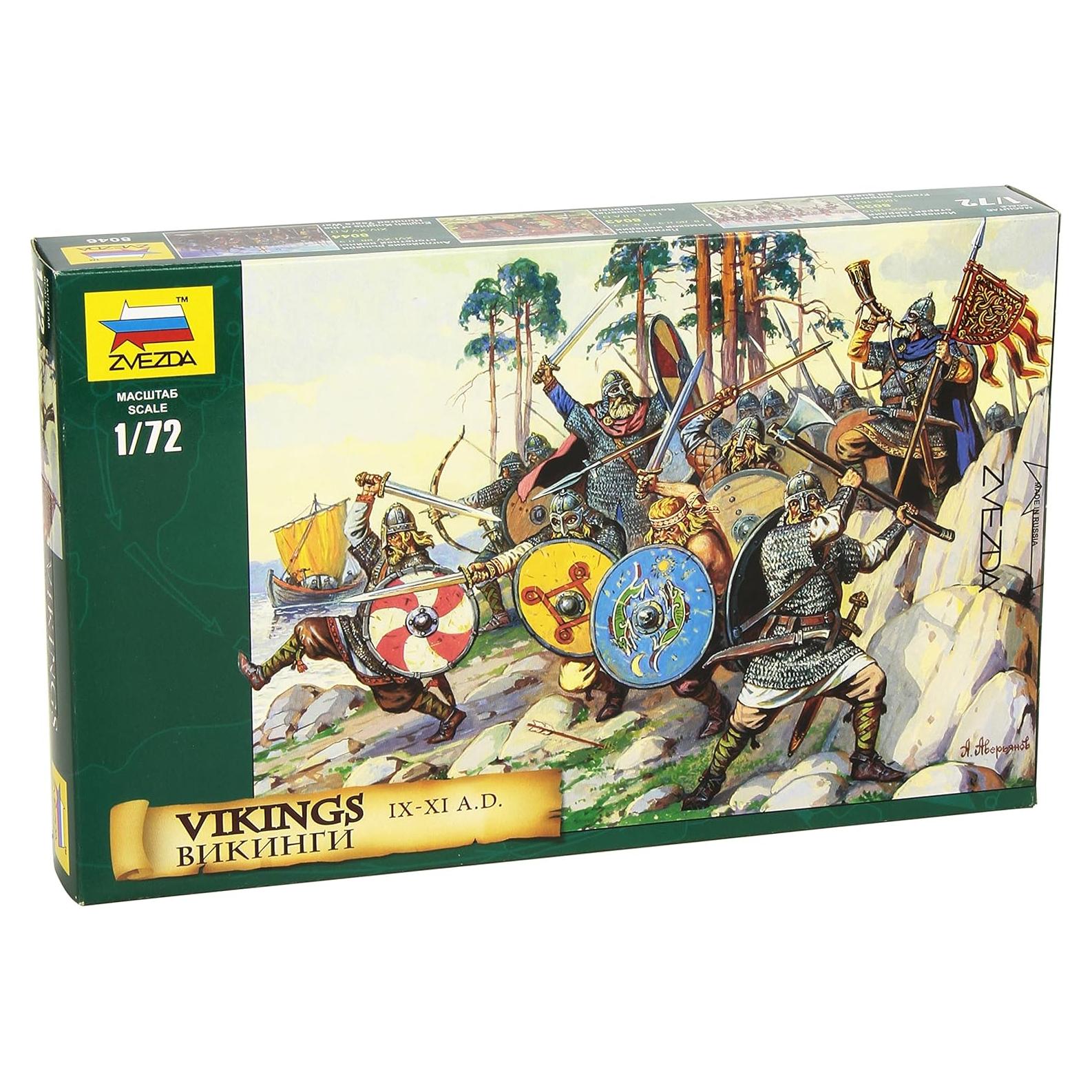 Kit de Soldados Vikingos Zvezda 8046 Escala 1/72 41 Figuras