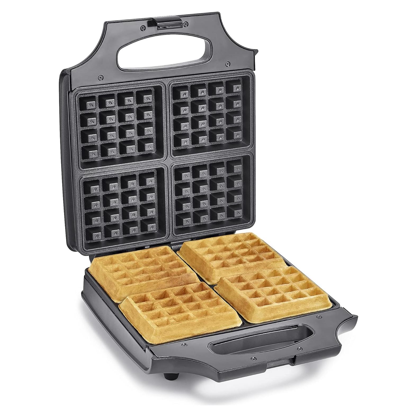 Fabricador de Waffles BELLA 4 Cuadrados Acero Inoxidable 1400W
