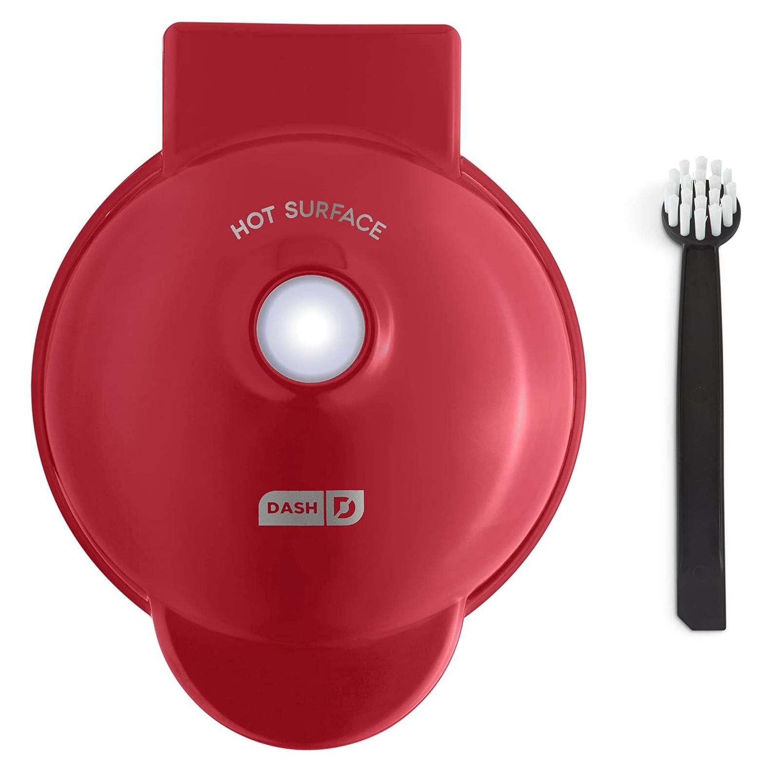 Mini Waffle Maker DASH Deluxe 10 cm Antiadherente Rojo