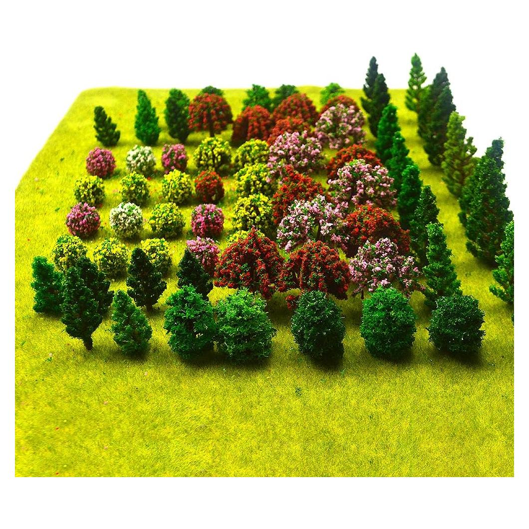 70 Árboles Miniatura Modelo MOMOONNON para Dioramas 2.5-5.8 cm