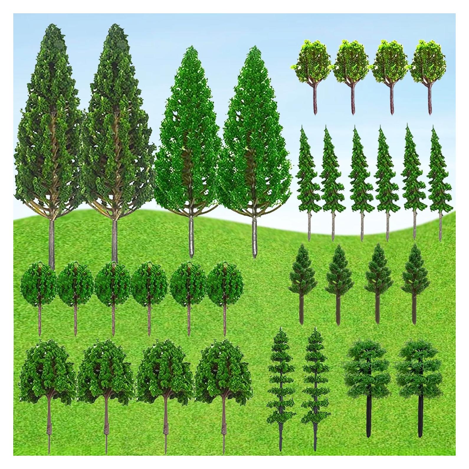 32 Árboles Modelo Mezclados SONICEBUY Escenografía Verde