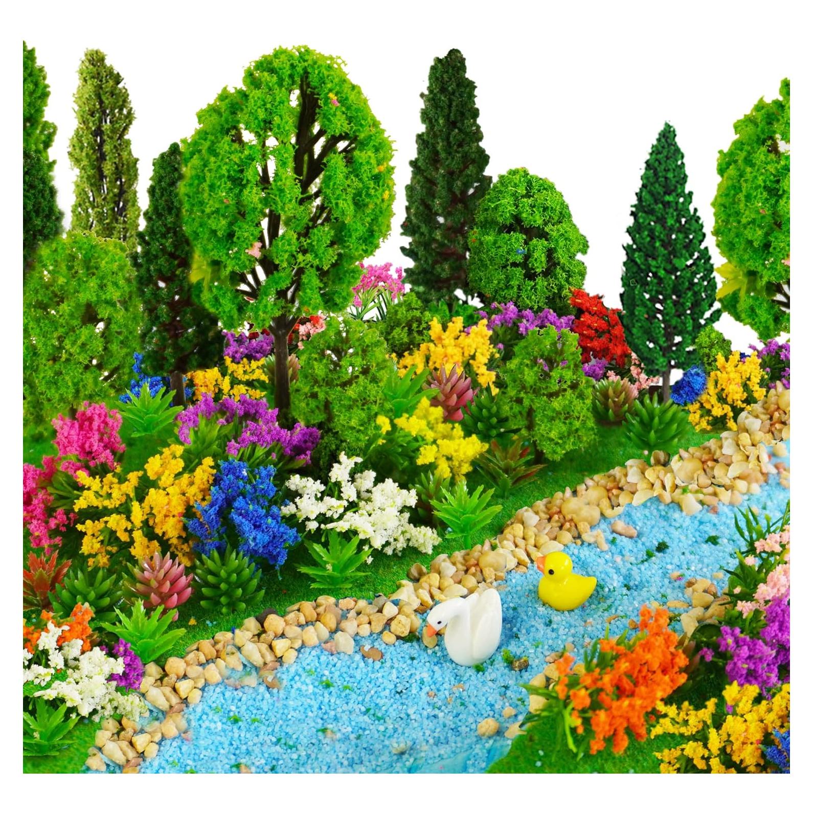 50 Piezas Árboles de Modelo MOMOONNON para Diorama 2.5g