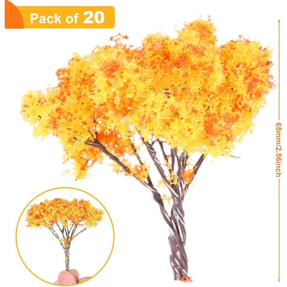 Yetaha Miniatura Árbol de Arce 25PCS 6.5cm Escala HO