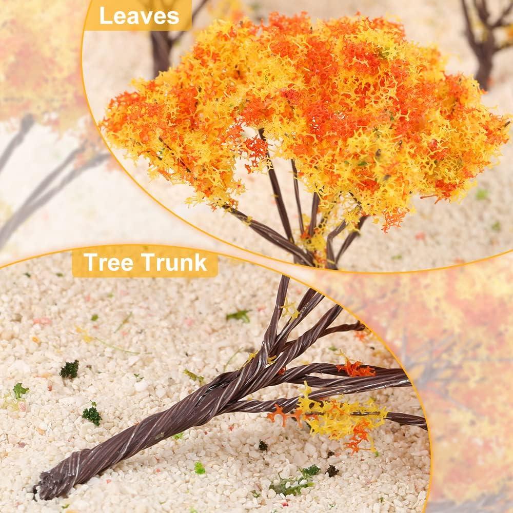 Yetaha Miniatura Árbol de Arce 25PCS 6.5cm Escala HO