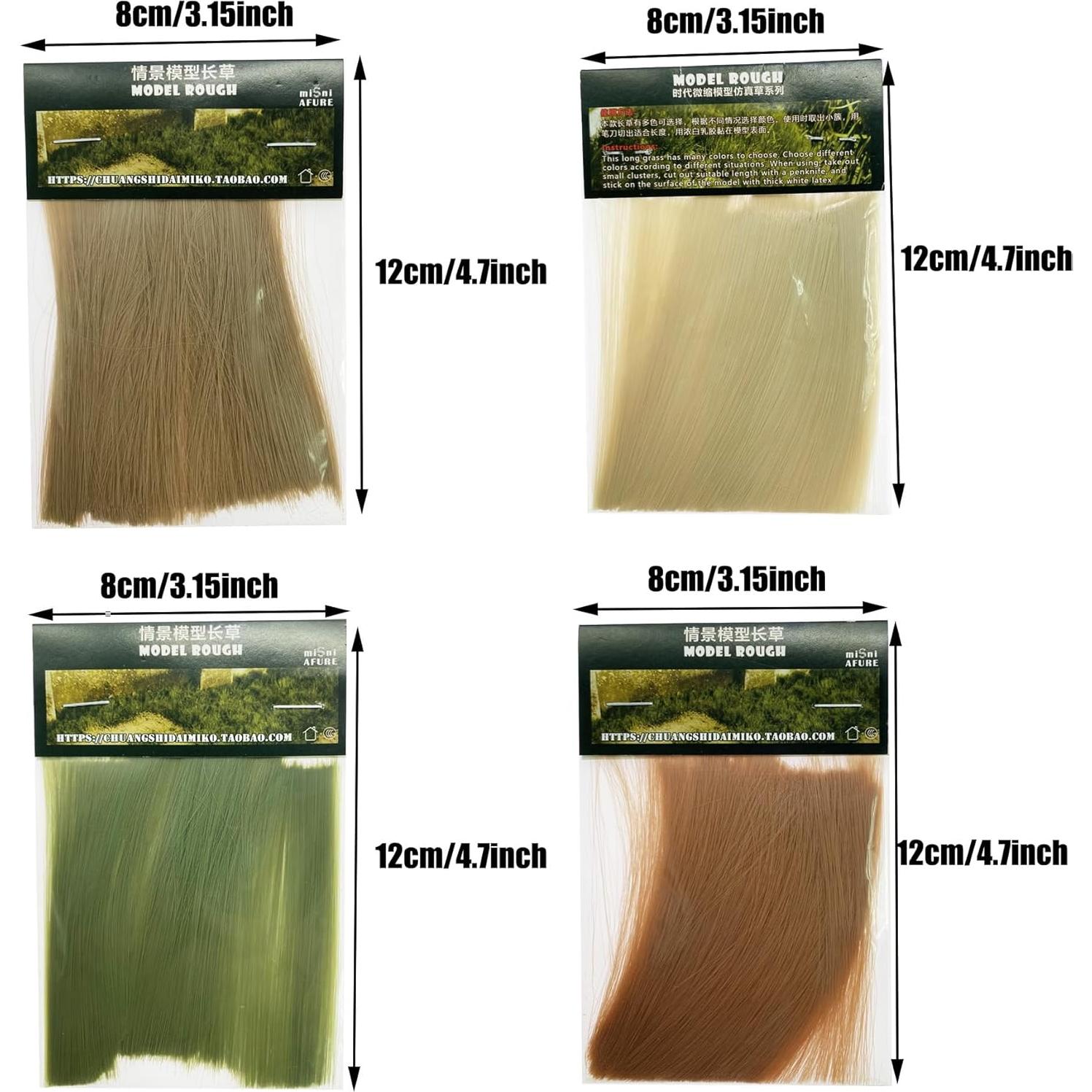 Césped Simulado Cayway Paquete de 4 Unidades para Dioramas