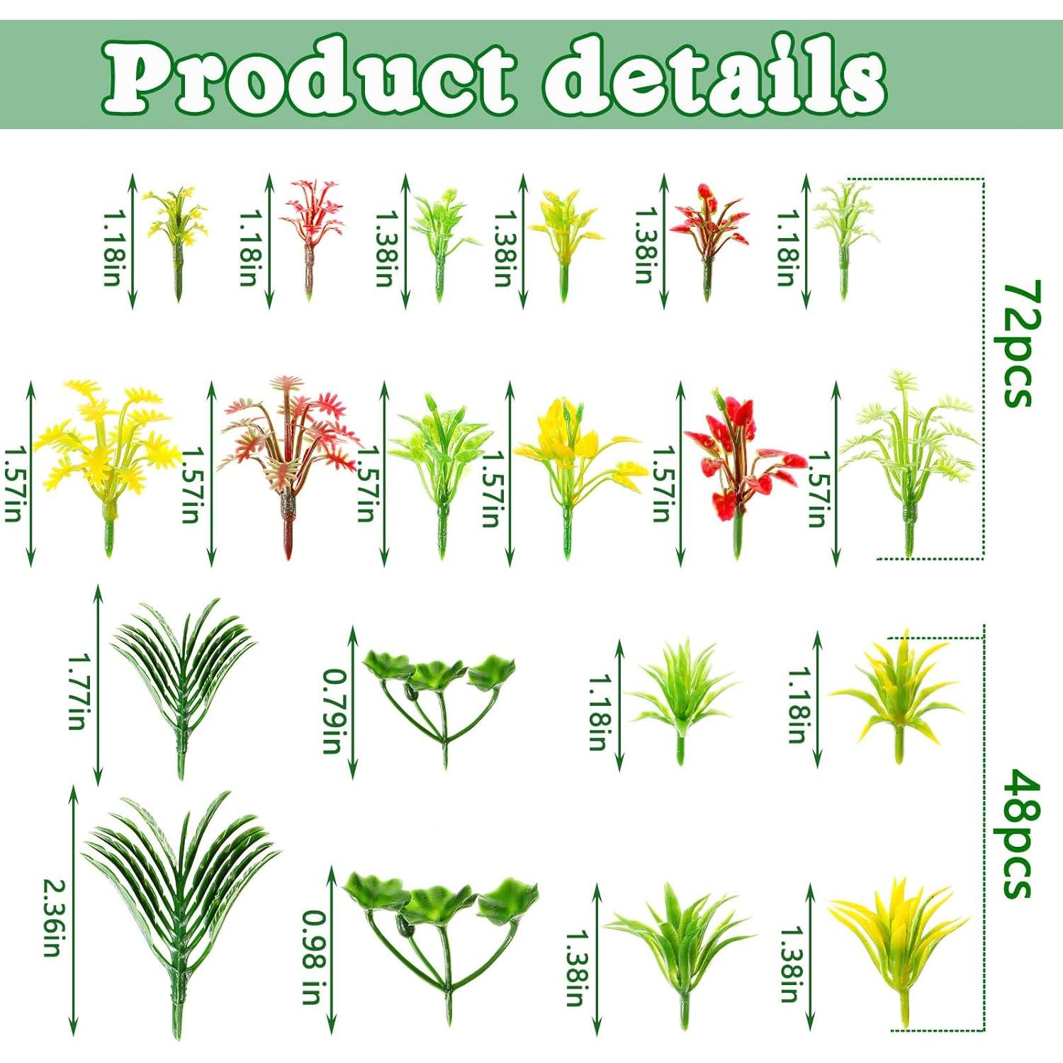 120 Árboles Miniatura Tropical Sosation para Diorama 3-6 cm