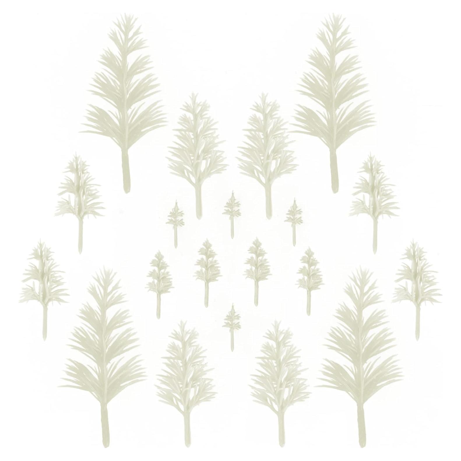 Mini Árboles Falsos LUEYAO 20 PCS Escenografía DIY Blanco