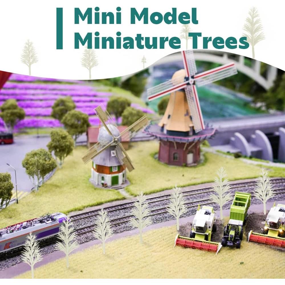 Mini Árboles Falsos LUEYAO 20 PCS Escenografía DIY Blanco