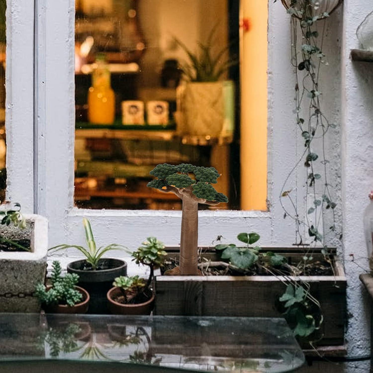 Modelo de Árbol Artificial Baobab VOSAREA 16x10.5cm Decoración