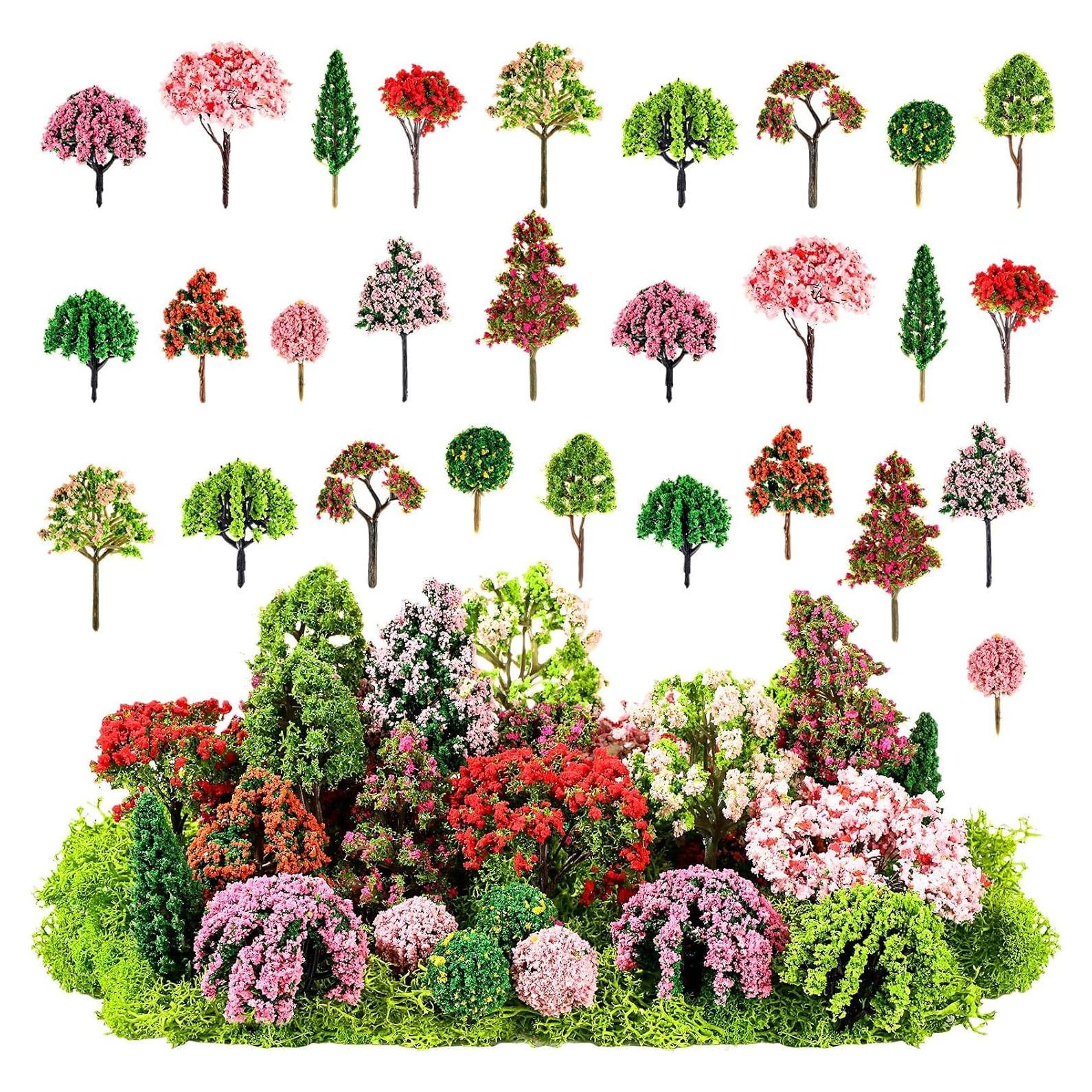 28 Piezas Mini Árboles Falsos Canlierr para Diorama Otoñal