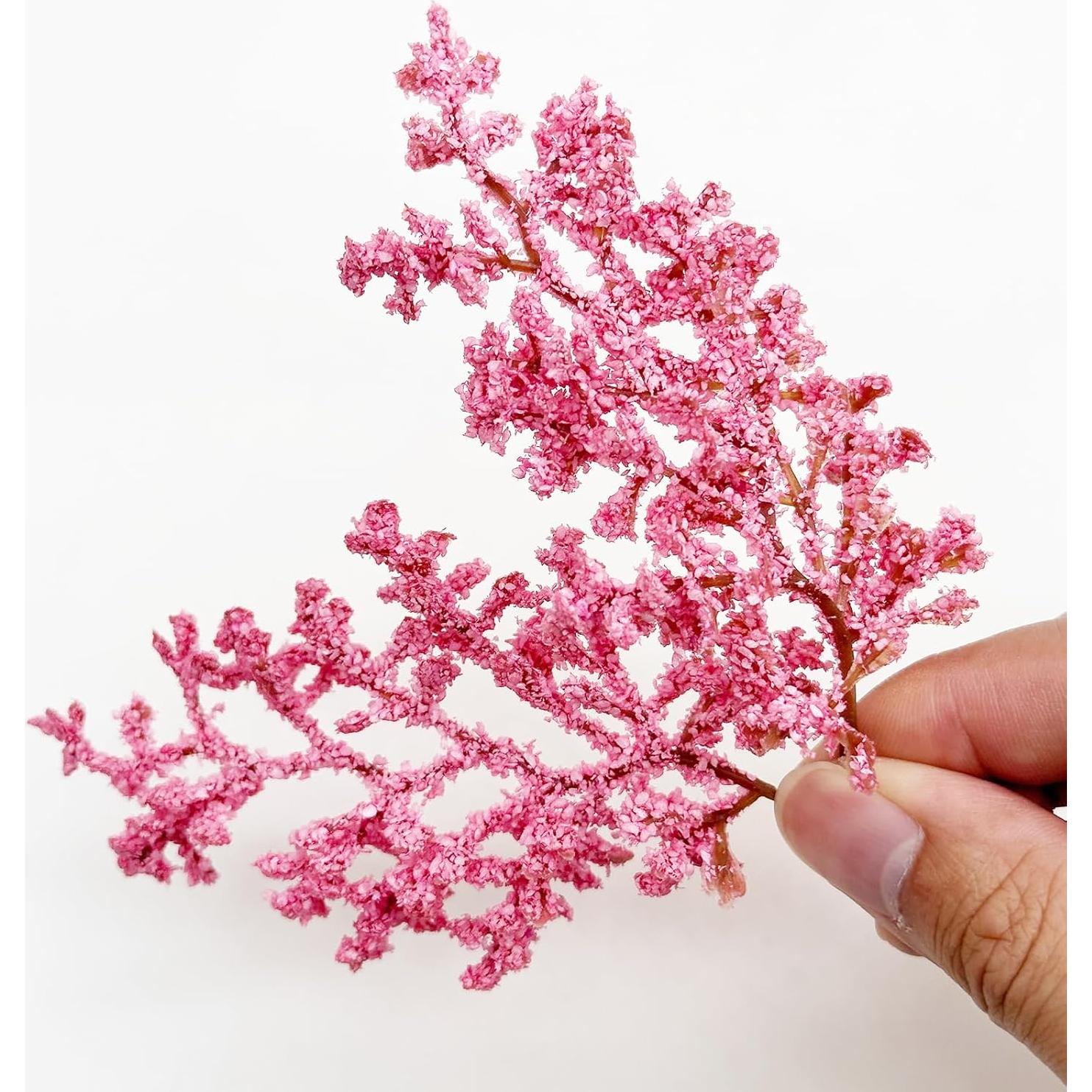 Cayway Mini Árboles Rosa para Dioramas y Ferrocarriles