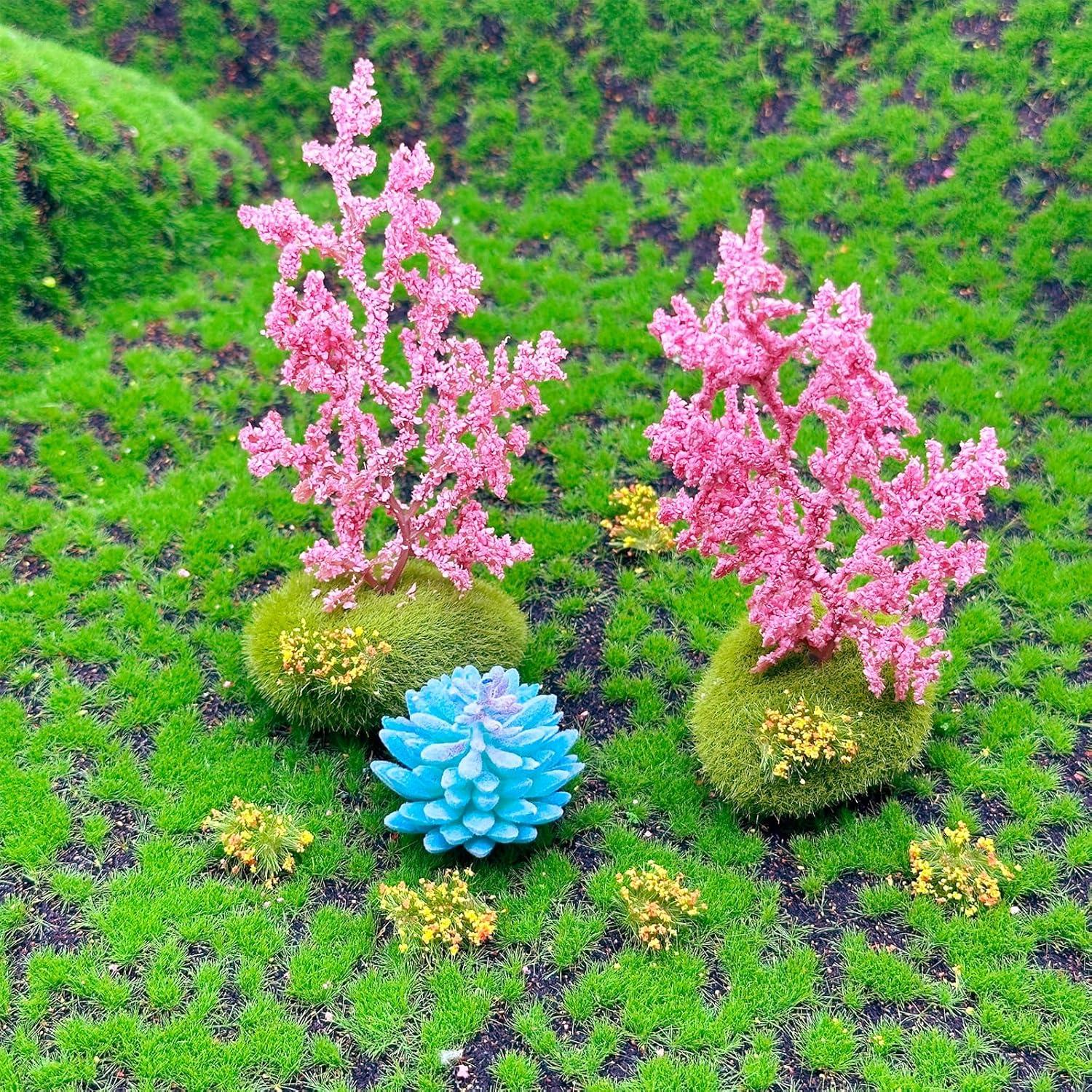 Cayway Mini Árboles Rosa para Dioramas y Ferrocarriles
