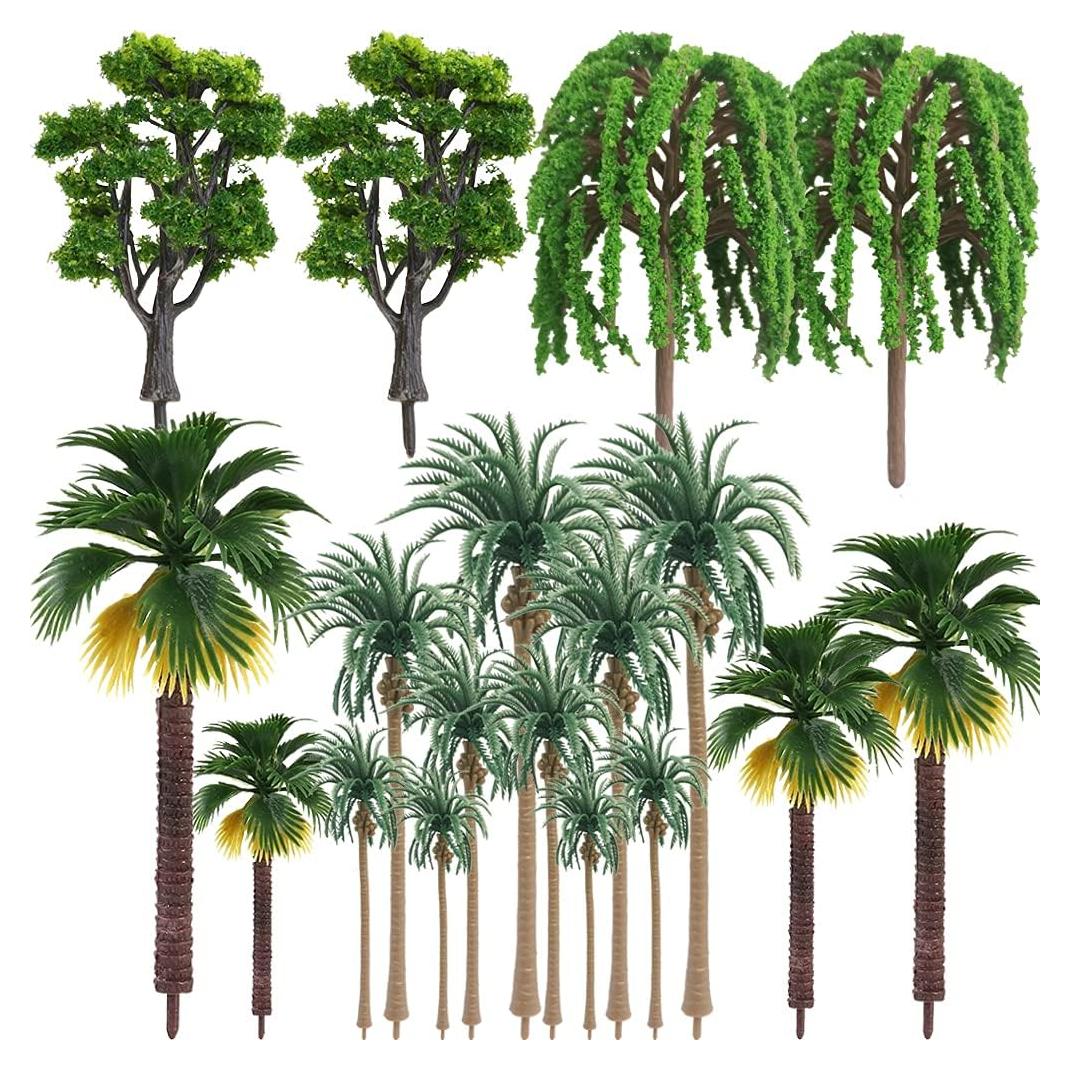 Kit de Árboles de Plástico AidLot para Diorama 18 Piezas