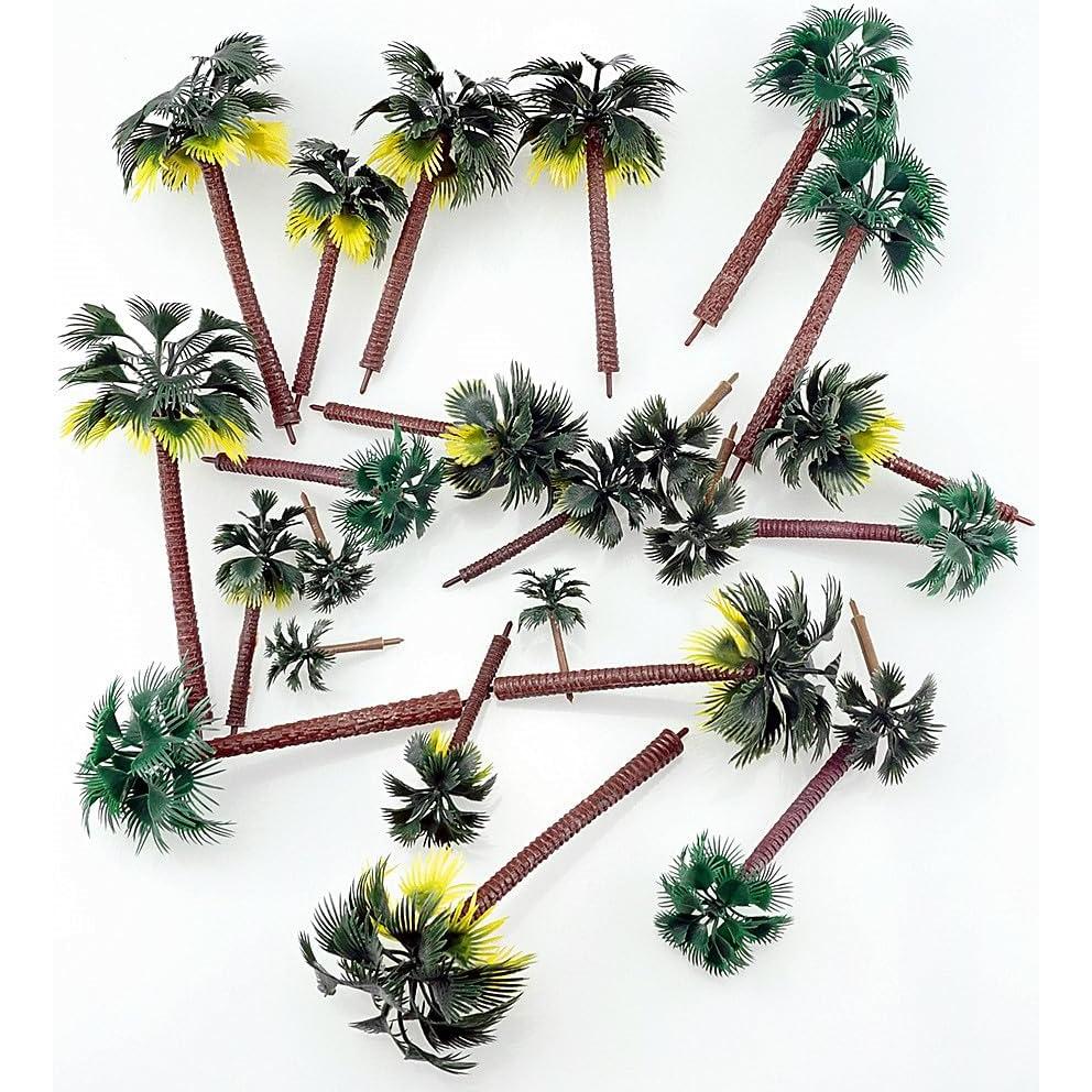 24 Miniaturas de Árboles de Palma SaktopDeco 4-15 cm
