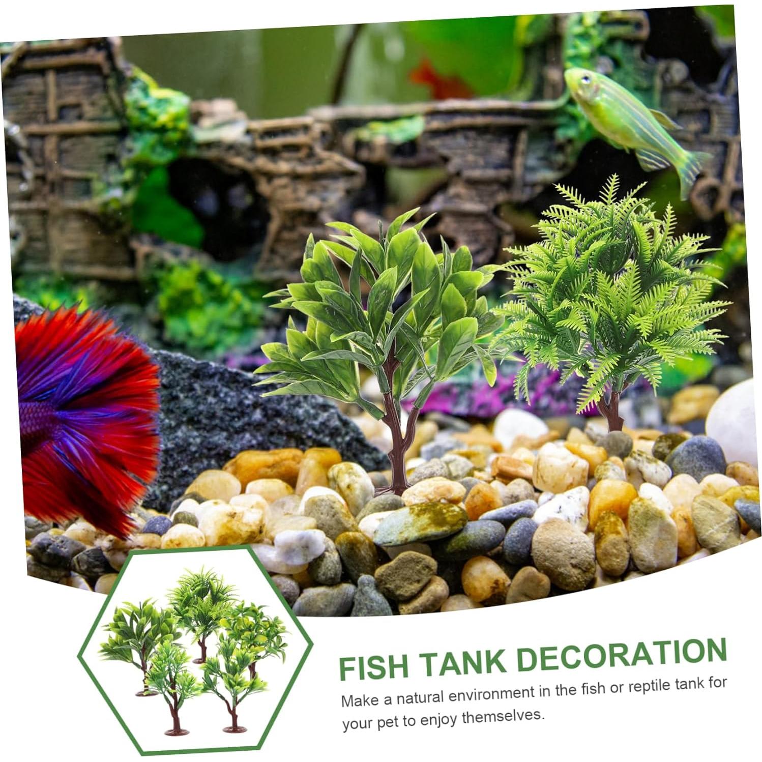 10 Mini Árboles de Plástico NUOBESTY para Decoración