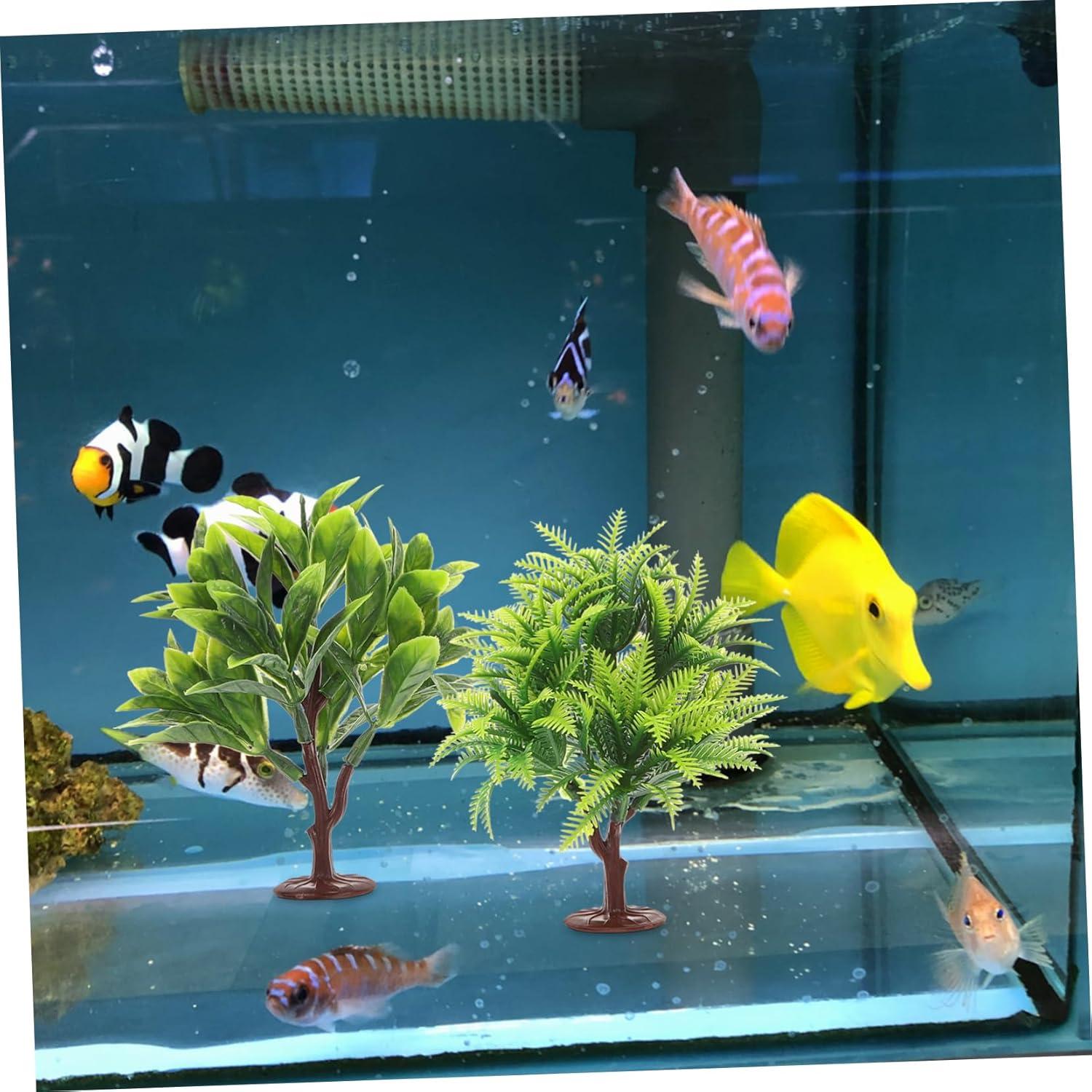 10 Mini Árboles de Plástico NUOBESTY para Decoración