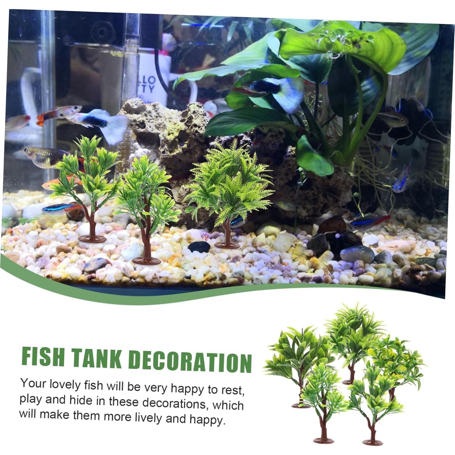 10 Mini Árboles de Plástico NUOBESTY para Decoración