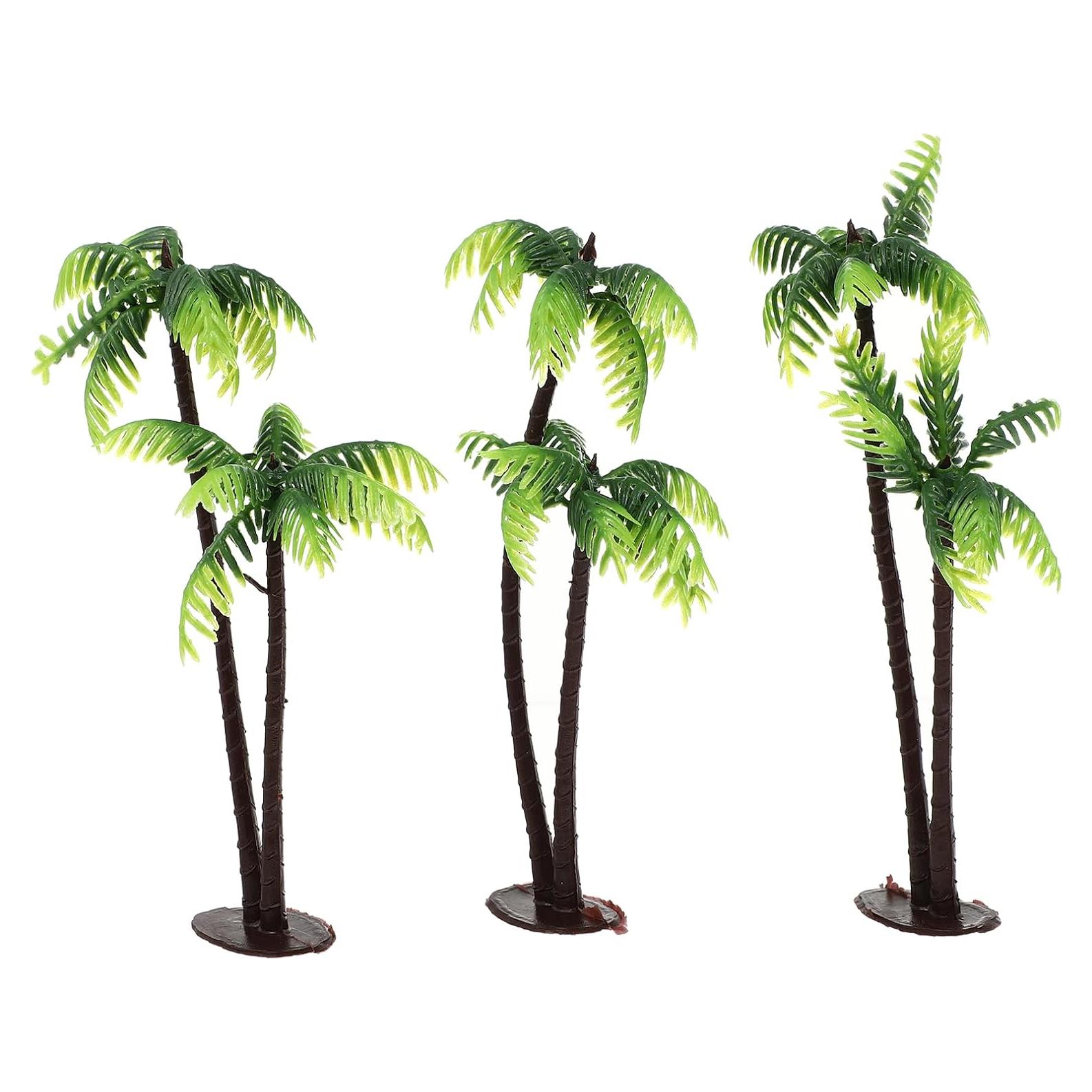 SUPVOX Mini Árbol de Palma 3pcs Decoración Jardín 12cm