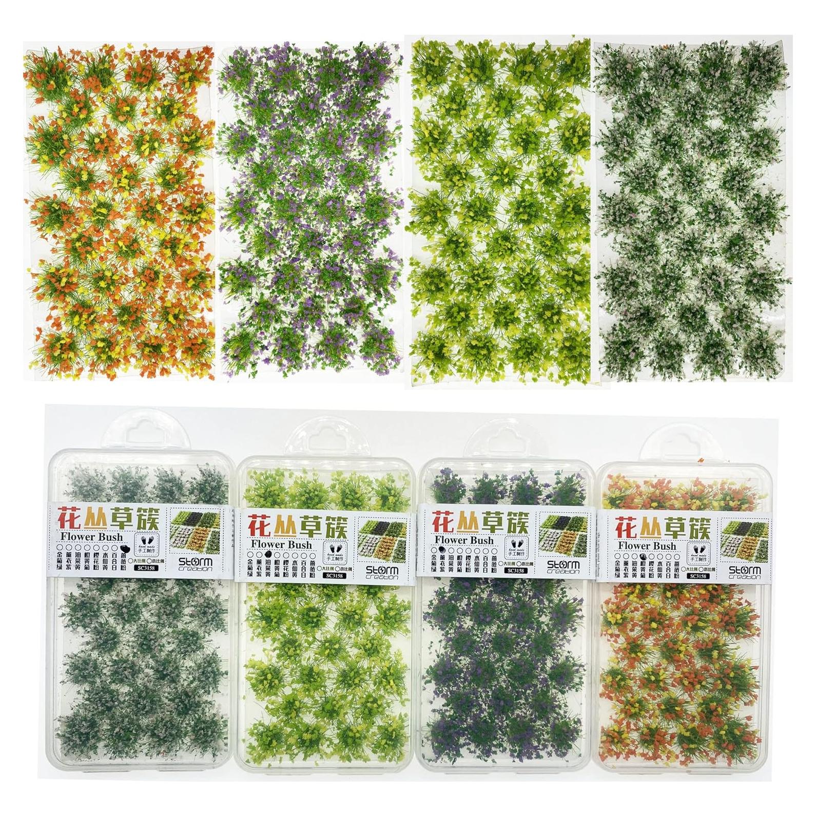 Cayway 128 PCS Grama Estática Colorida para Modelismo DIY