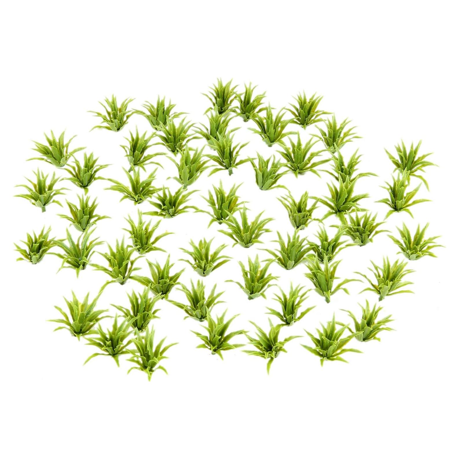 Yetaha 50pcs Plantas Artificiales Verdes 3.3cm para Diorama