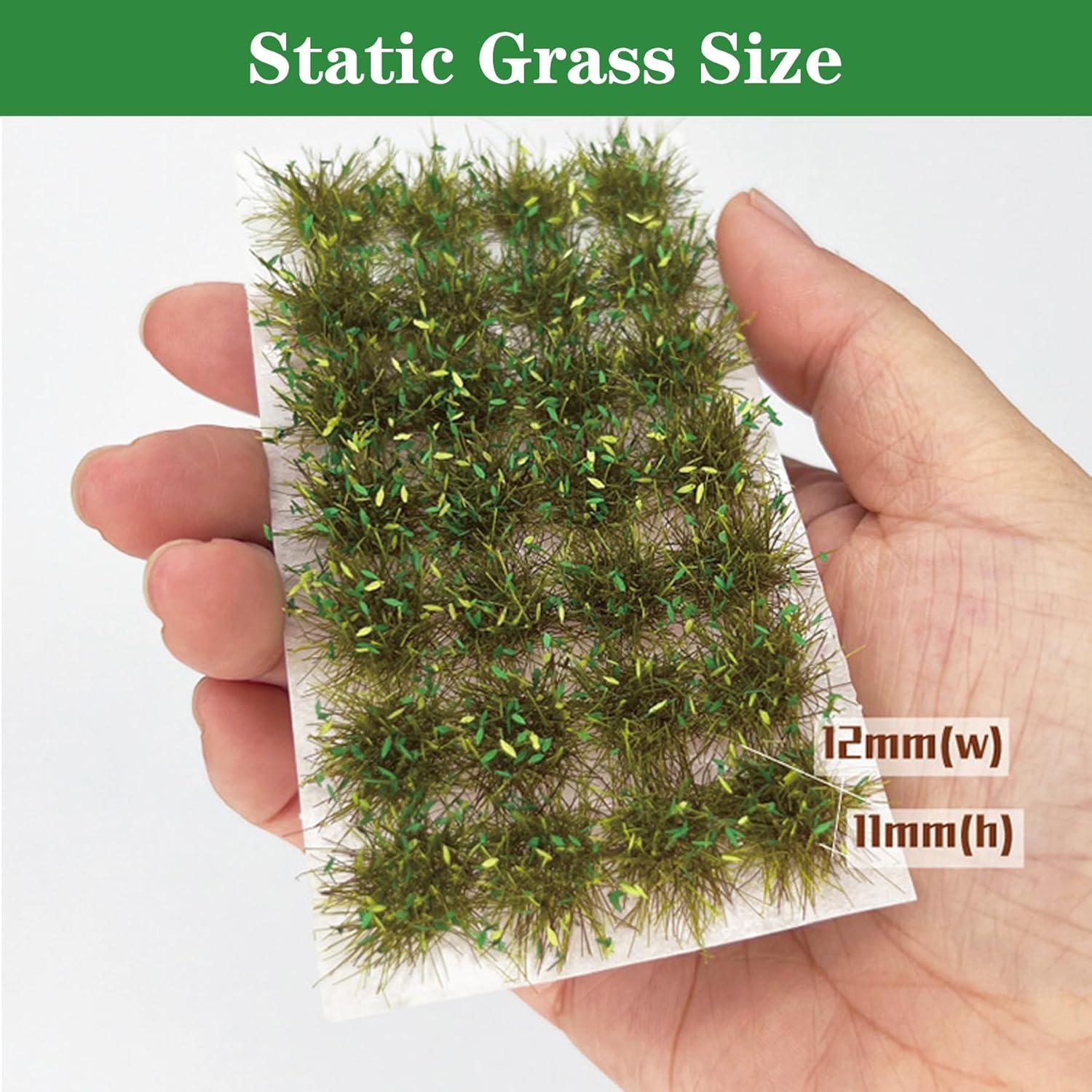 Woohome 32 Tufts de Hierba Estática Verde para Modelos