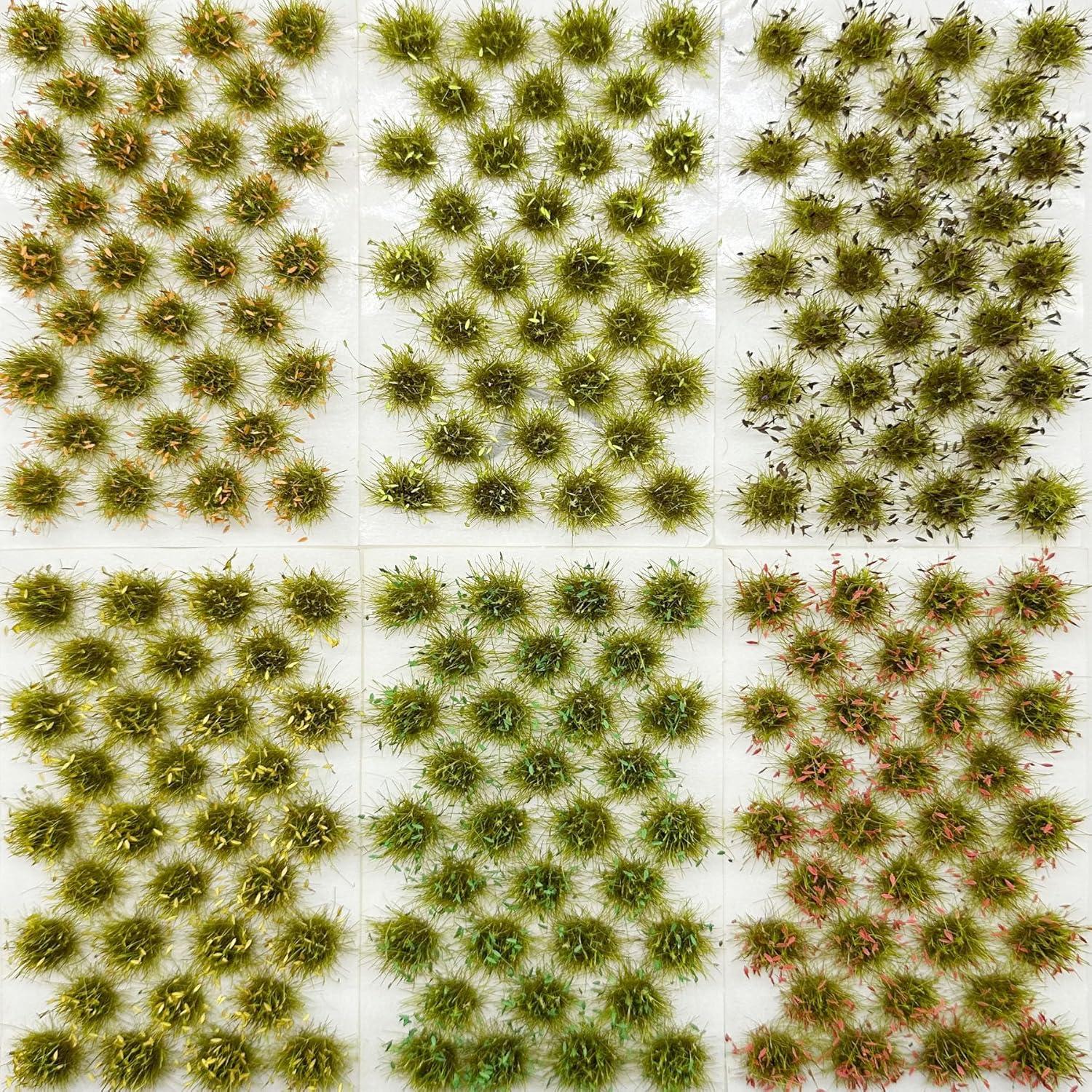 Woohome 32 Tufts de Hierba Estática Verde para Modelos