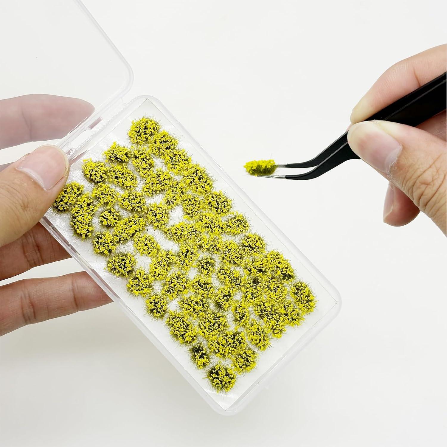 Tufts de Hierba Estática Attuslla 106 Piezas Azul Amarillo