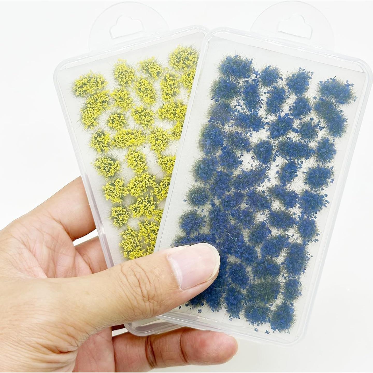 Tufts de Hierba Estática Attuslla 106 Piezas Azul Amarillo